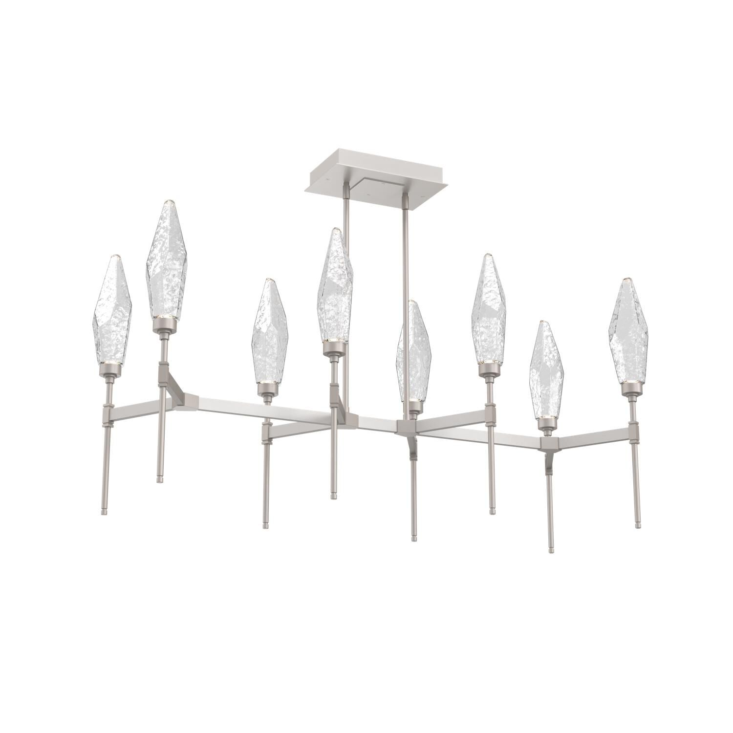 Rock Crystal Linear Suspension Light by Hammerton Studio