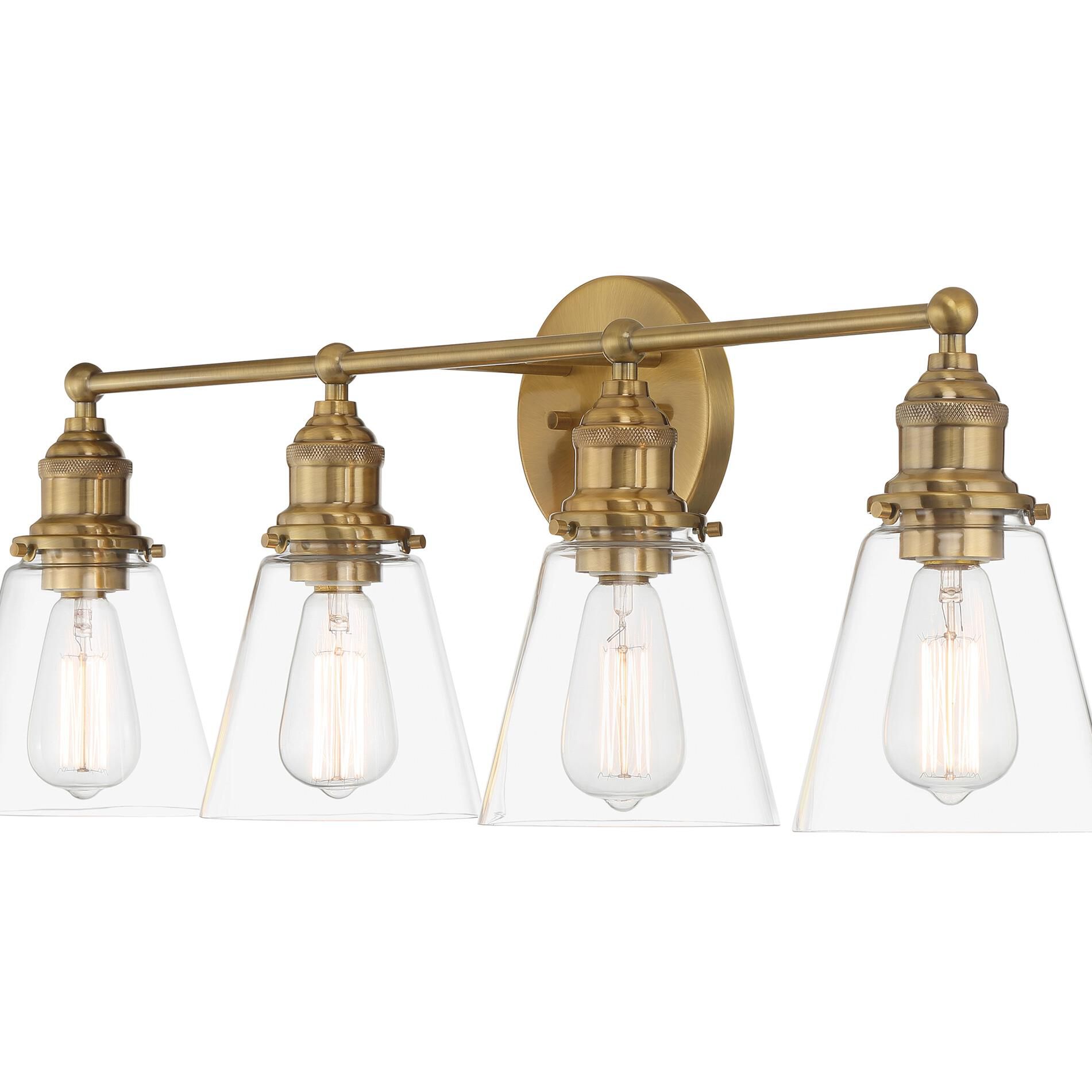 Shown in Oxidized Aged Brass finish and Clear glass