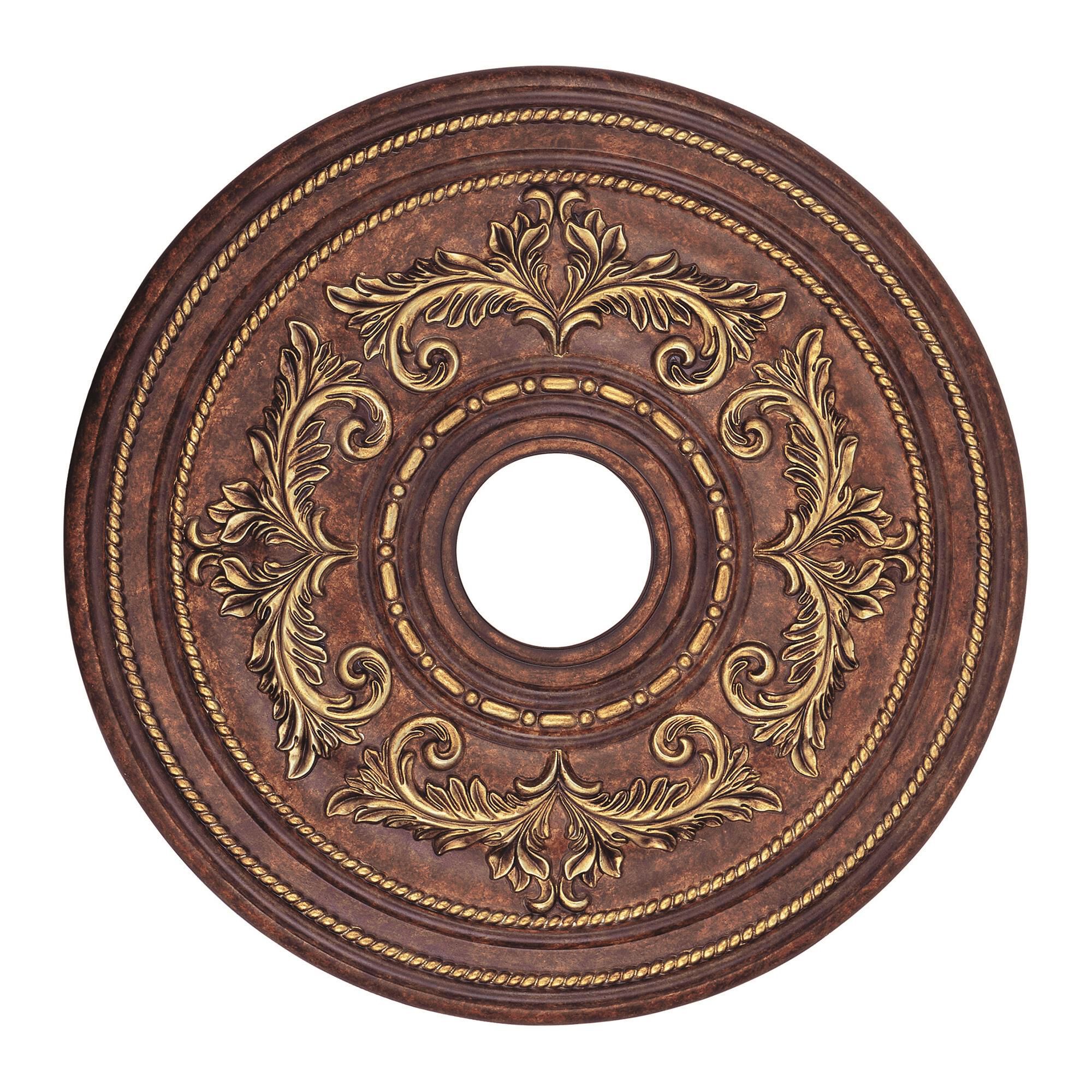 Shown in Verona Bronze-Aged Gold Leaf Accents finish