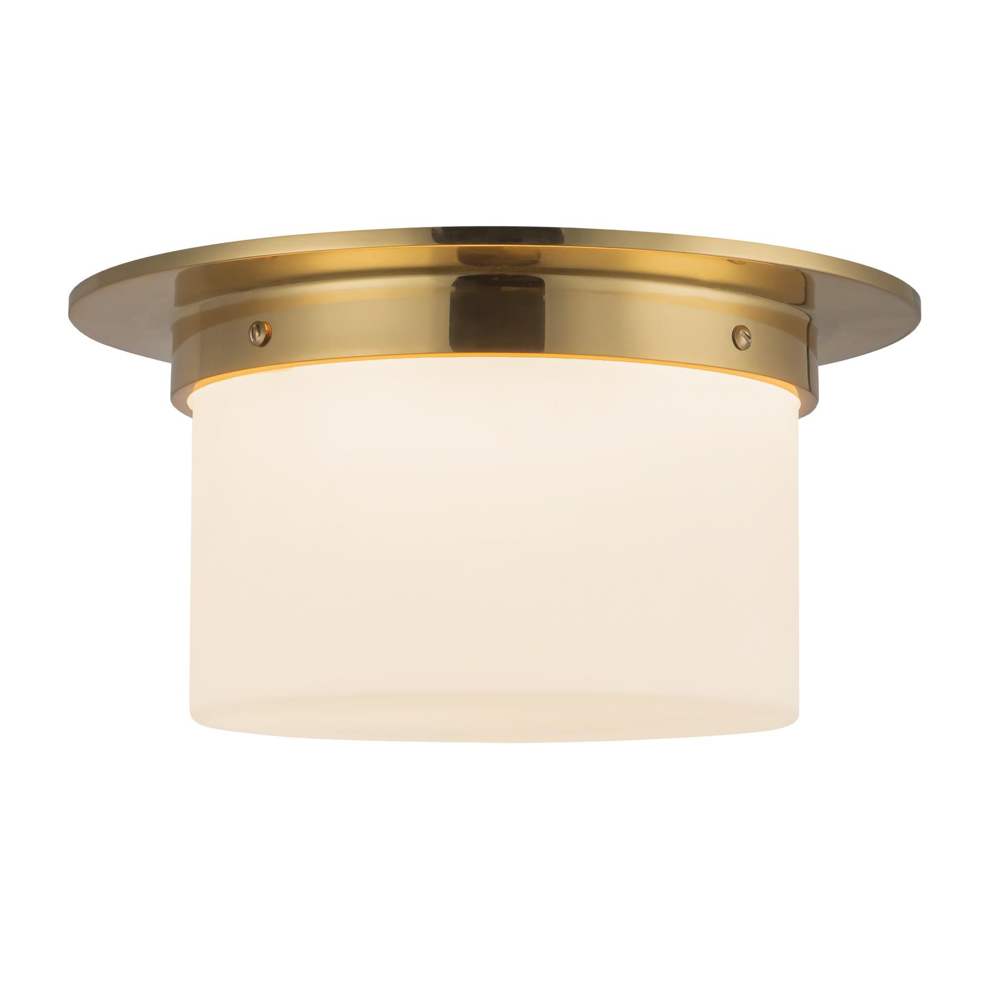 Shown in Patina Brass finish and Matte Opal glass