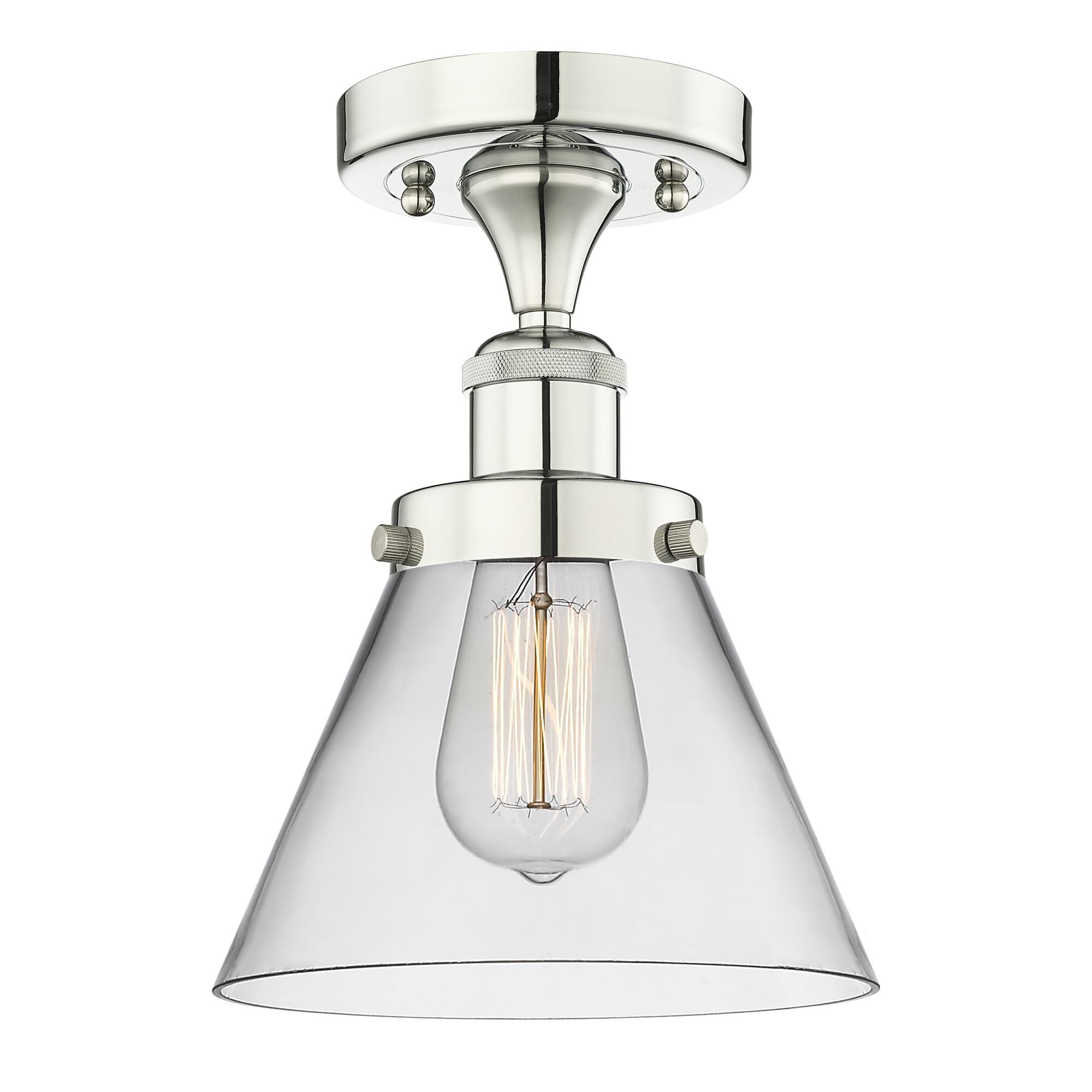 Bruno Marashlian Cone 7 Inch 1 Light Semi Flush Mount by Innovations Lighting