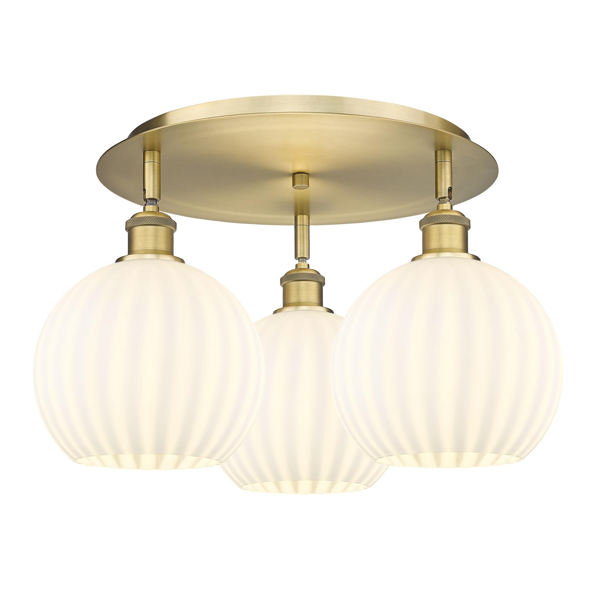 Bruno Marashlian White Venetian 20 Inch Flush Mount by Innovations Lighting