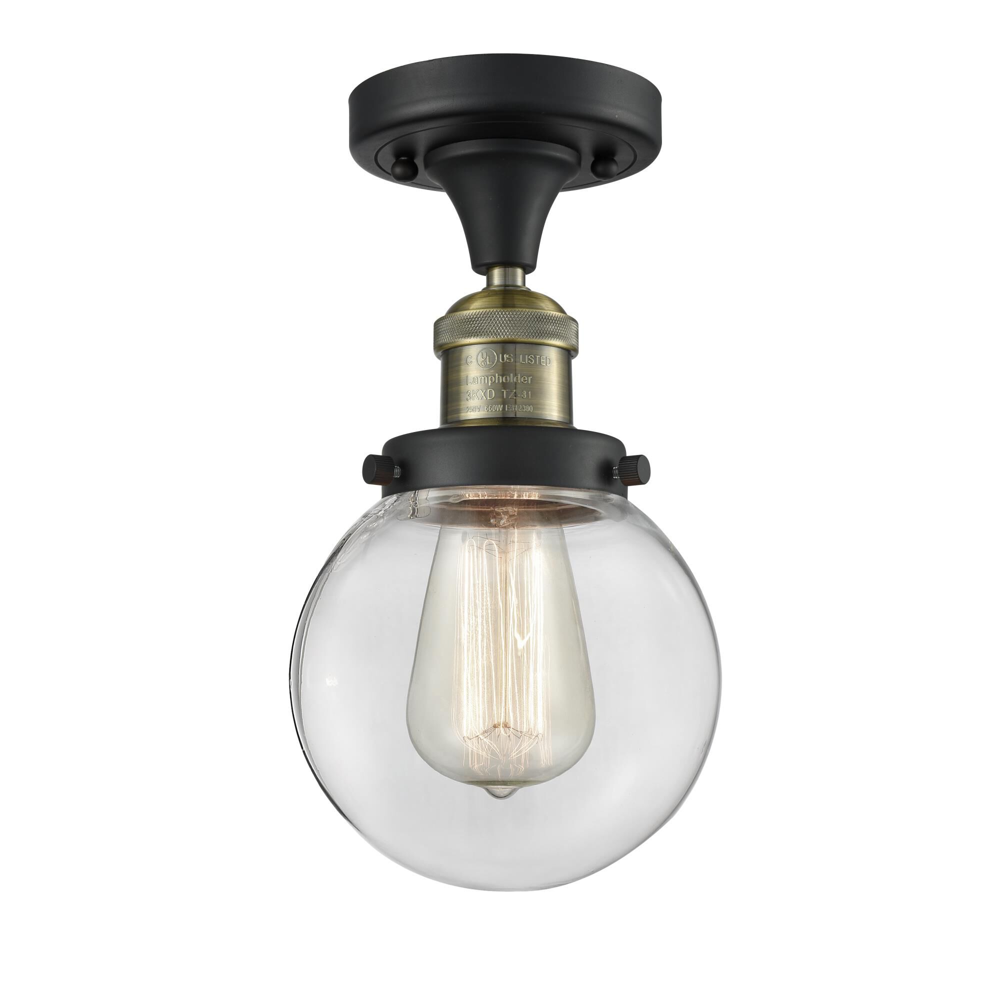 Bruno Marashlian Beacon 6 Inch 1 Light Semi Flush Mount by Innovations Lighting