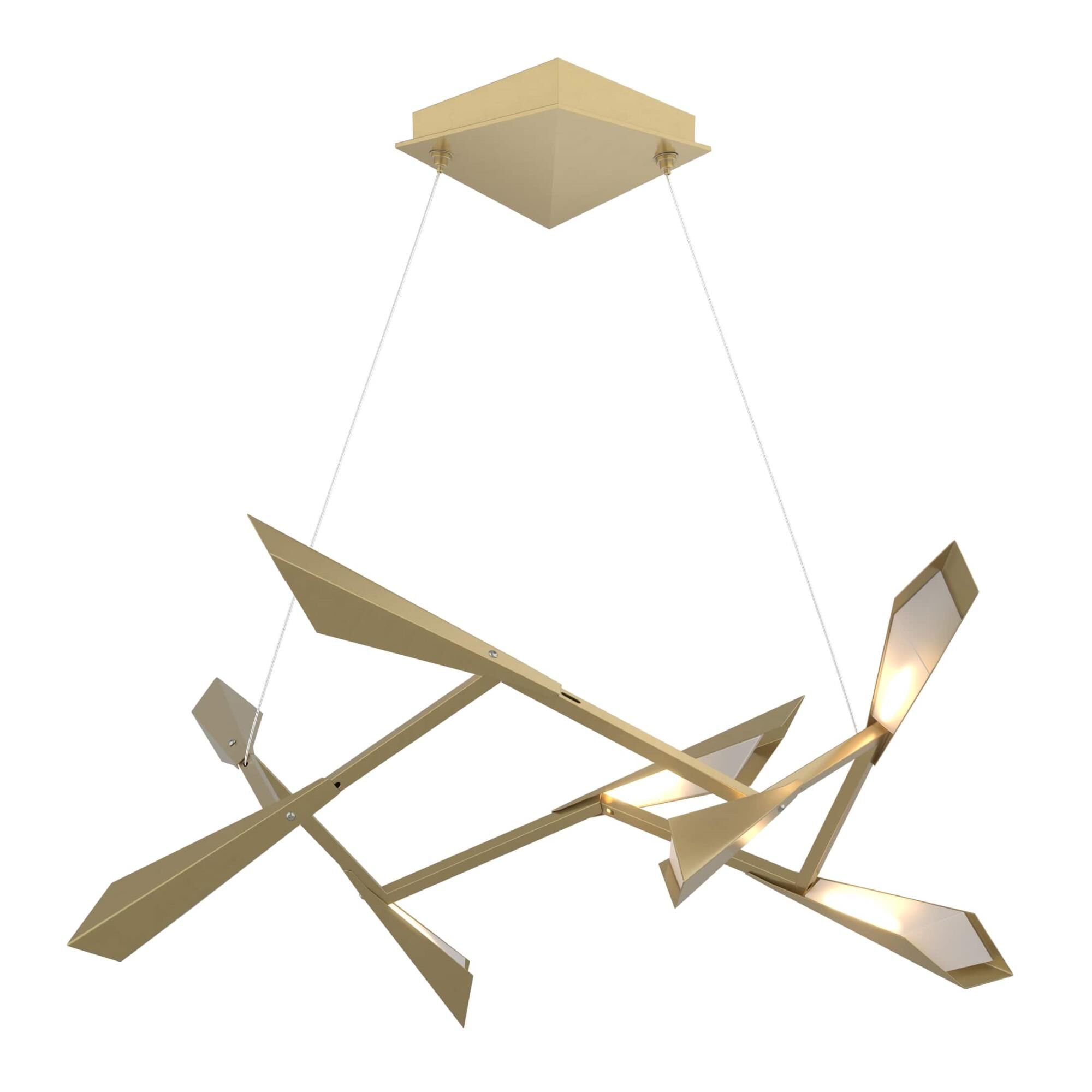 Shown in Modern Brass finish and Modern Brass shade and White accent