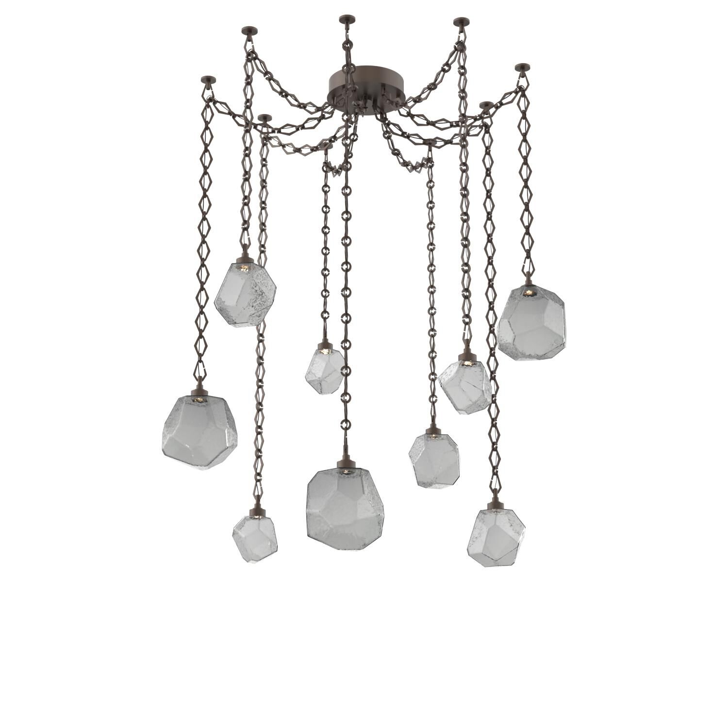 Levi Wilson Gem 17 Inch Multi Pendant Light by Hammerton Studio