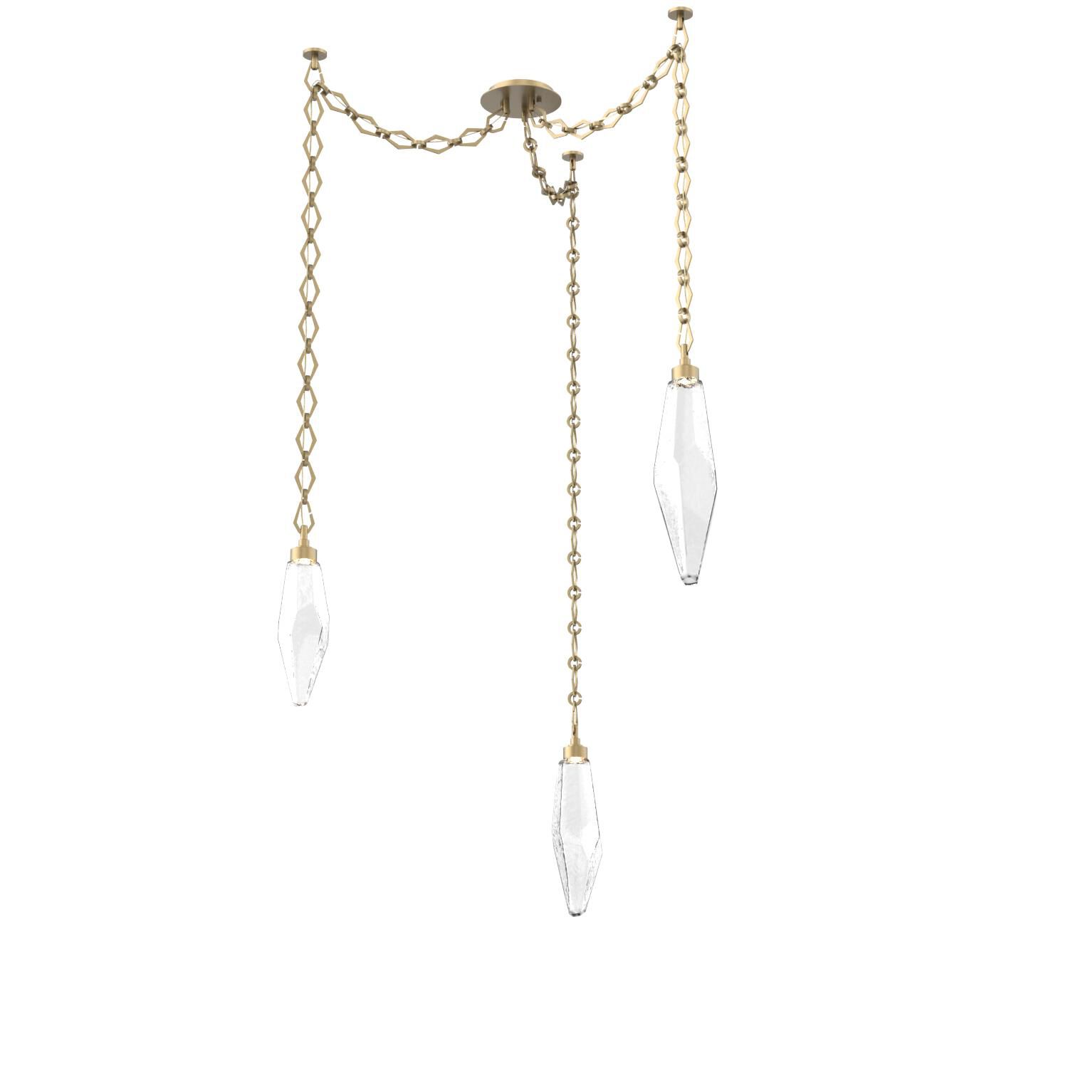 Levi Wilson Rock Crystal 14 Inch Multi Pendant Light by Hammerton Studio