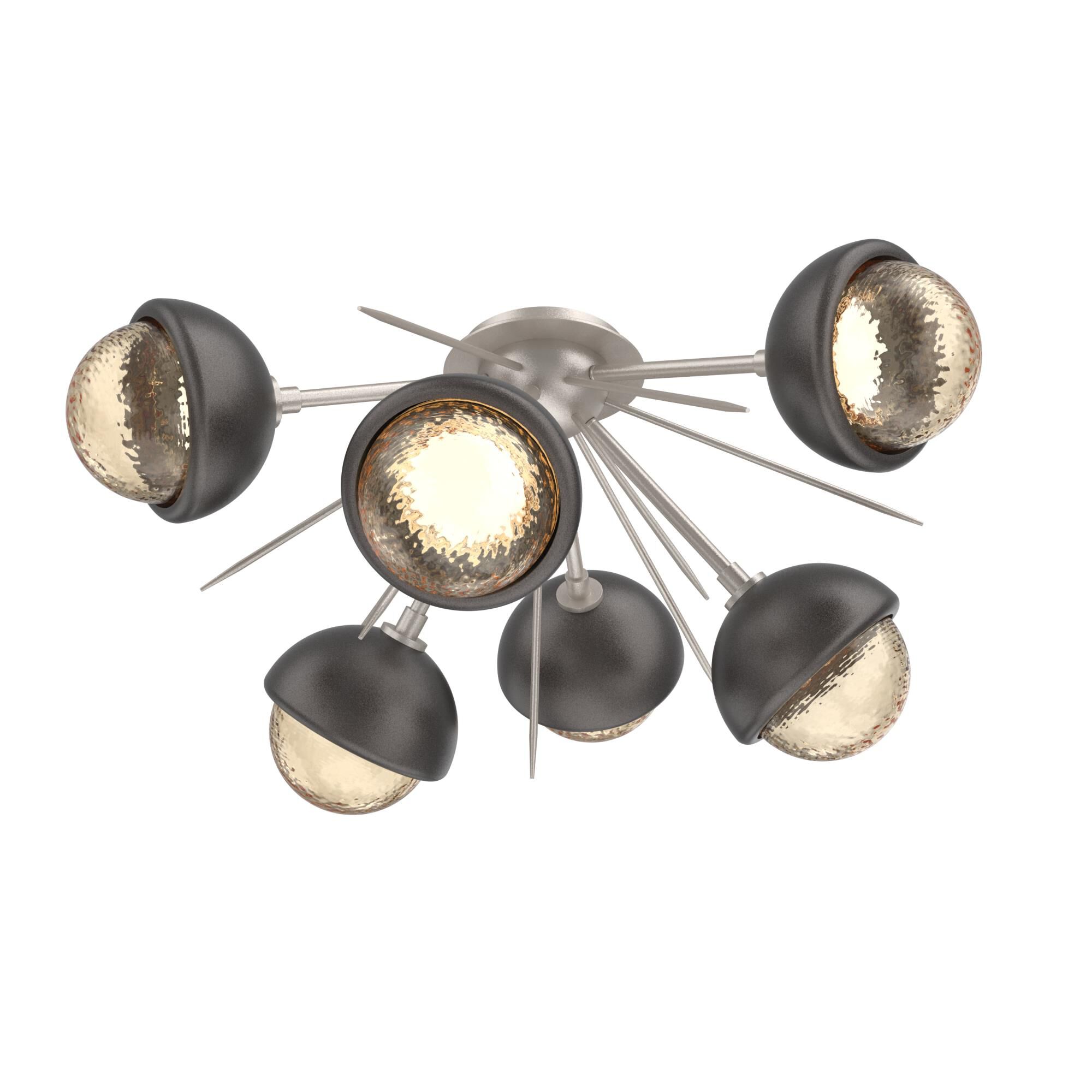 Levi Wilson Cabochon 28 Inch Semi Flush Mount by Hammerton Studio