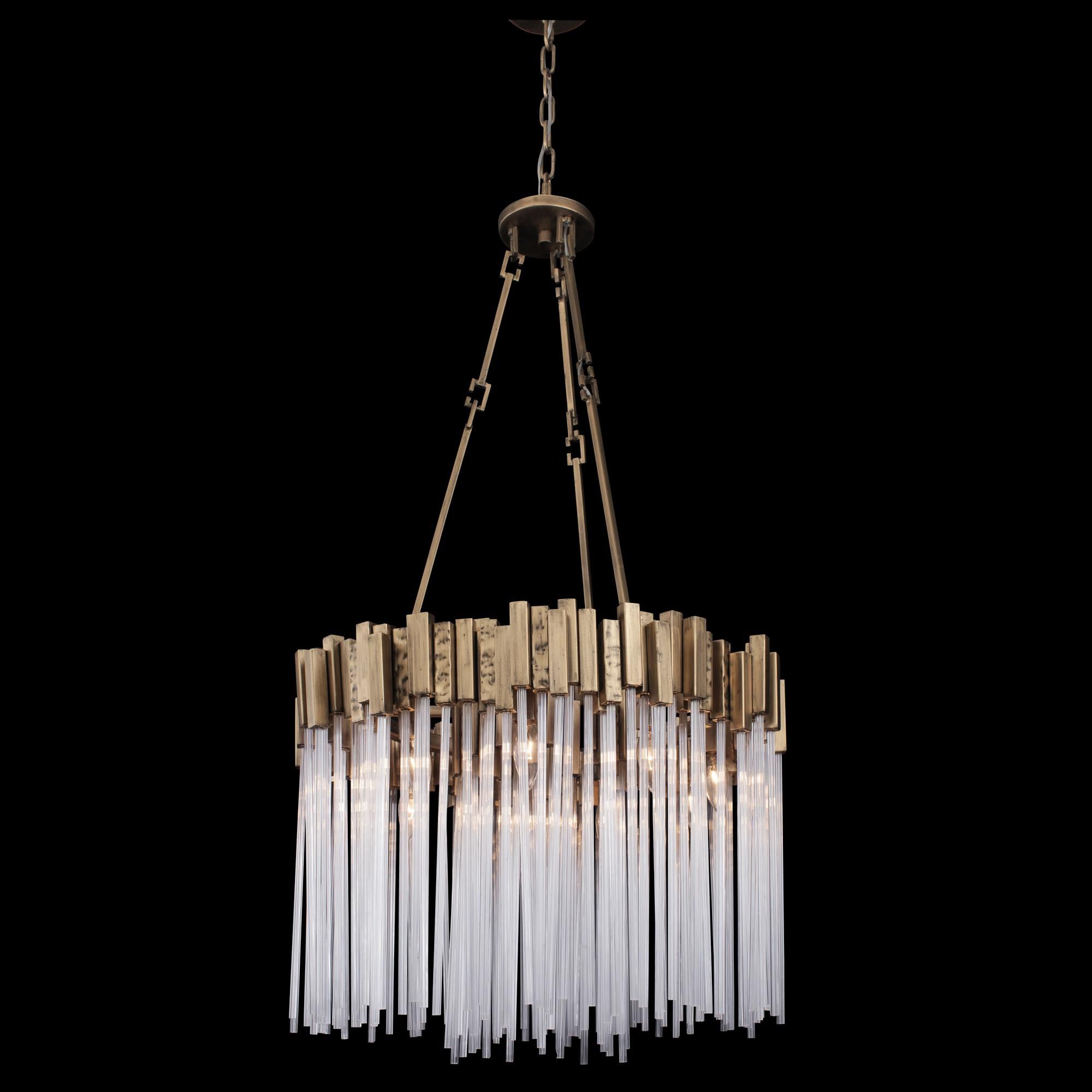 Shown in Havana Gold finish and Clear Fluted glass
