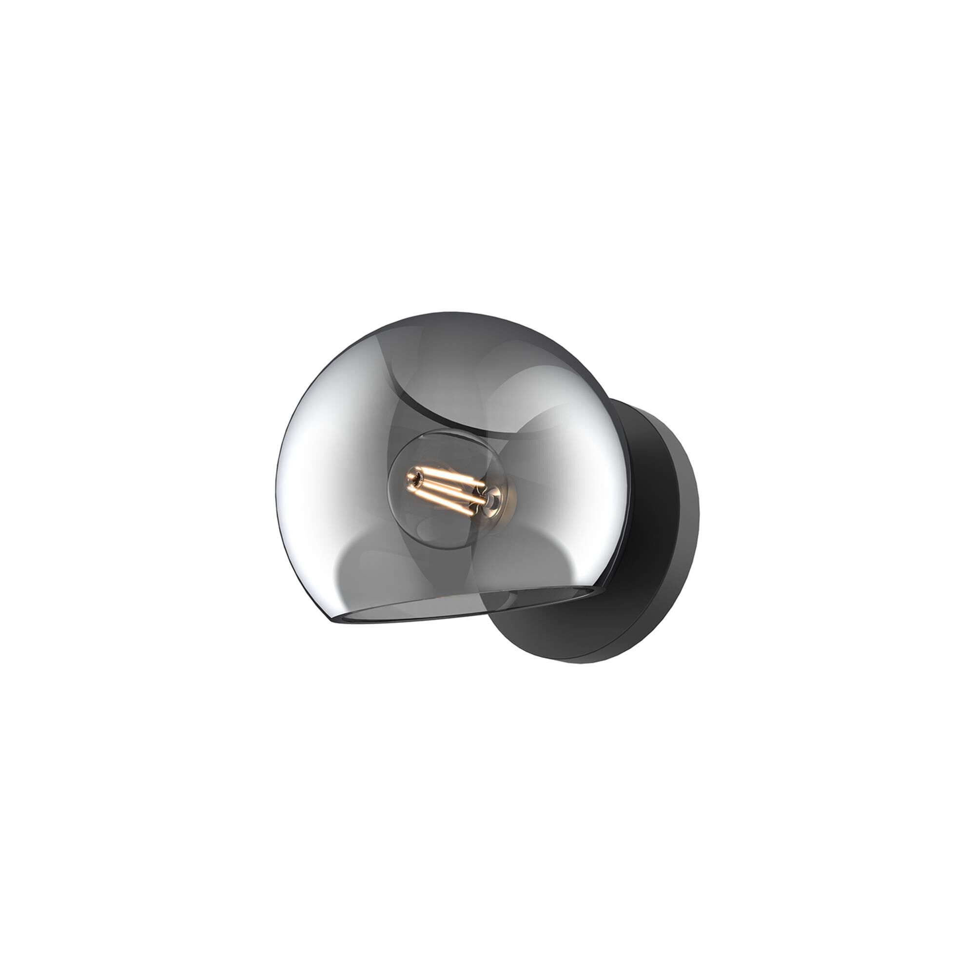 Shown in Matte Black finish and Smoked Solid glass