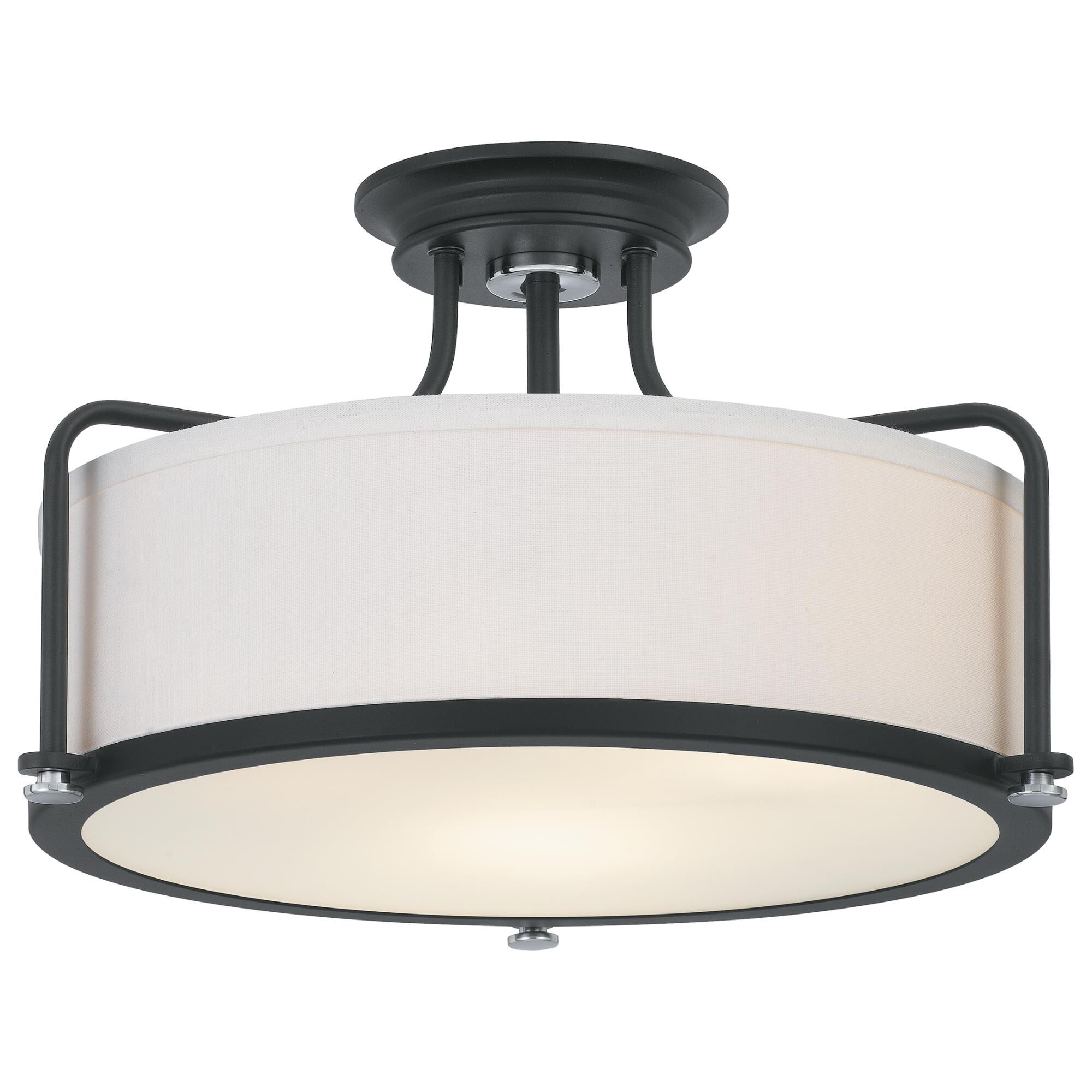 Calvary 17 Inch 3 Light Semi Flush Mount by Quoizel