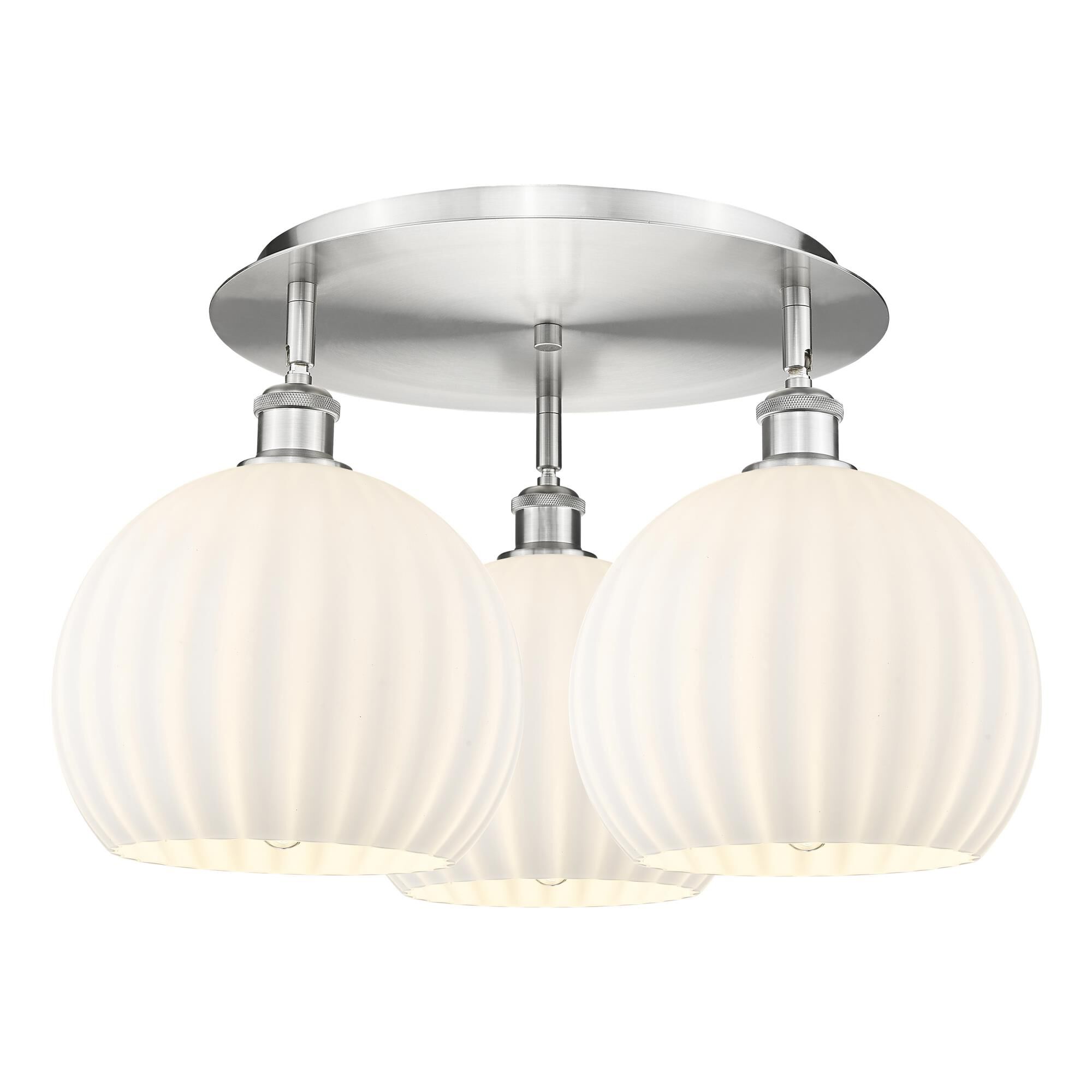 Bruno Marashlian White Venetian 22 Inch Flush Mount by Innovations Lighting