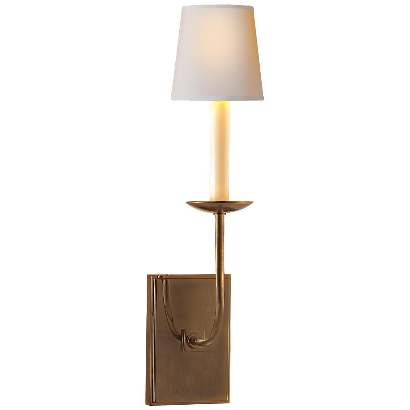 Shown in Hand-Rubbed Antique Brass finish and Chsnp  Sold Separately shade