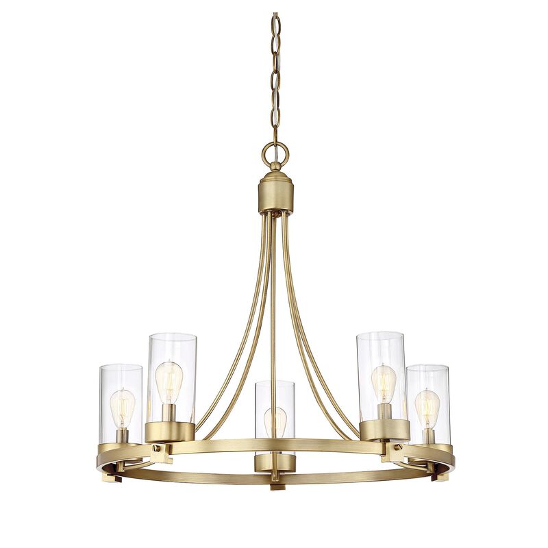 26 Inch 5 Light Chandelier by Meridian Lighting