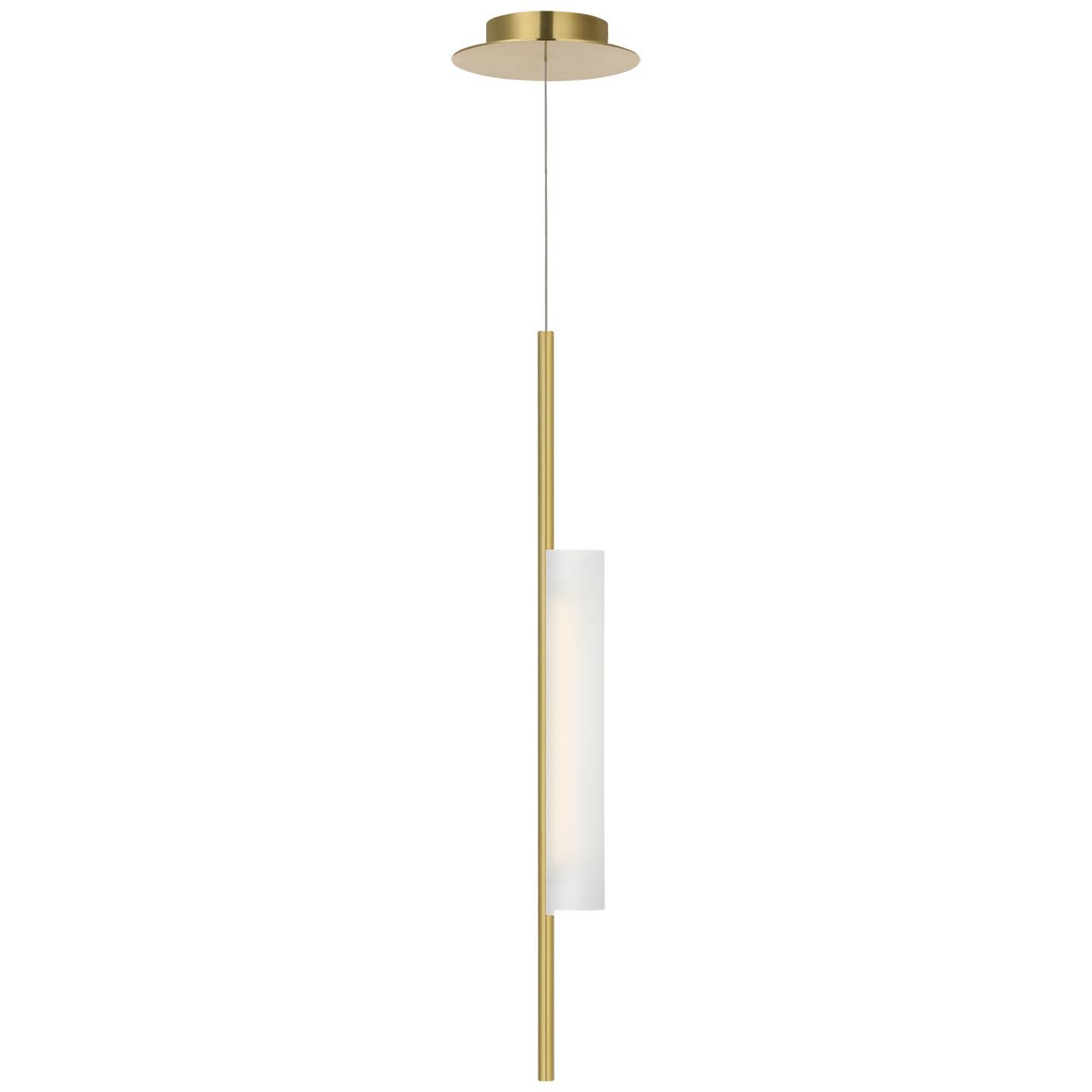 Shown in Soft Brass finish and Soft Etched glass