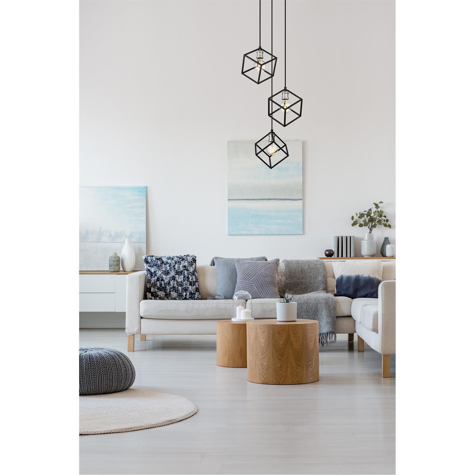 Shown in Matte Black + Brushed Nickel finish and --- glass and --- shade