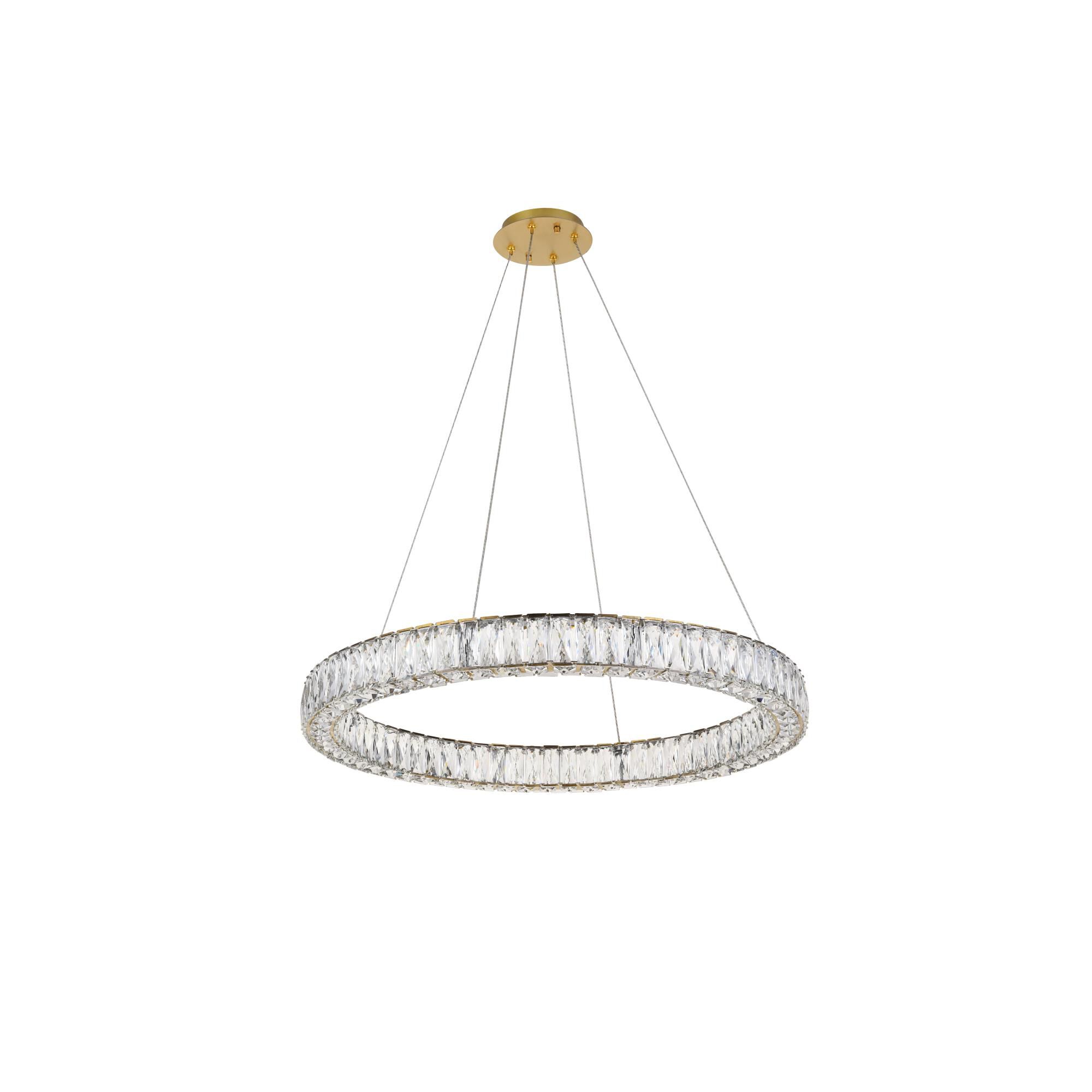 Shown in Gold finish and Clear Royal Cut crystal