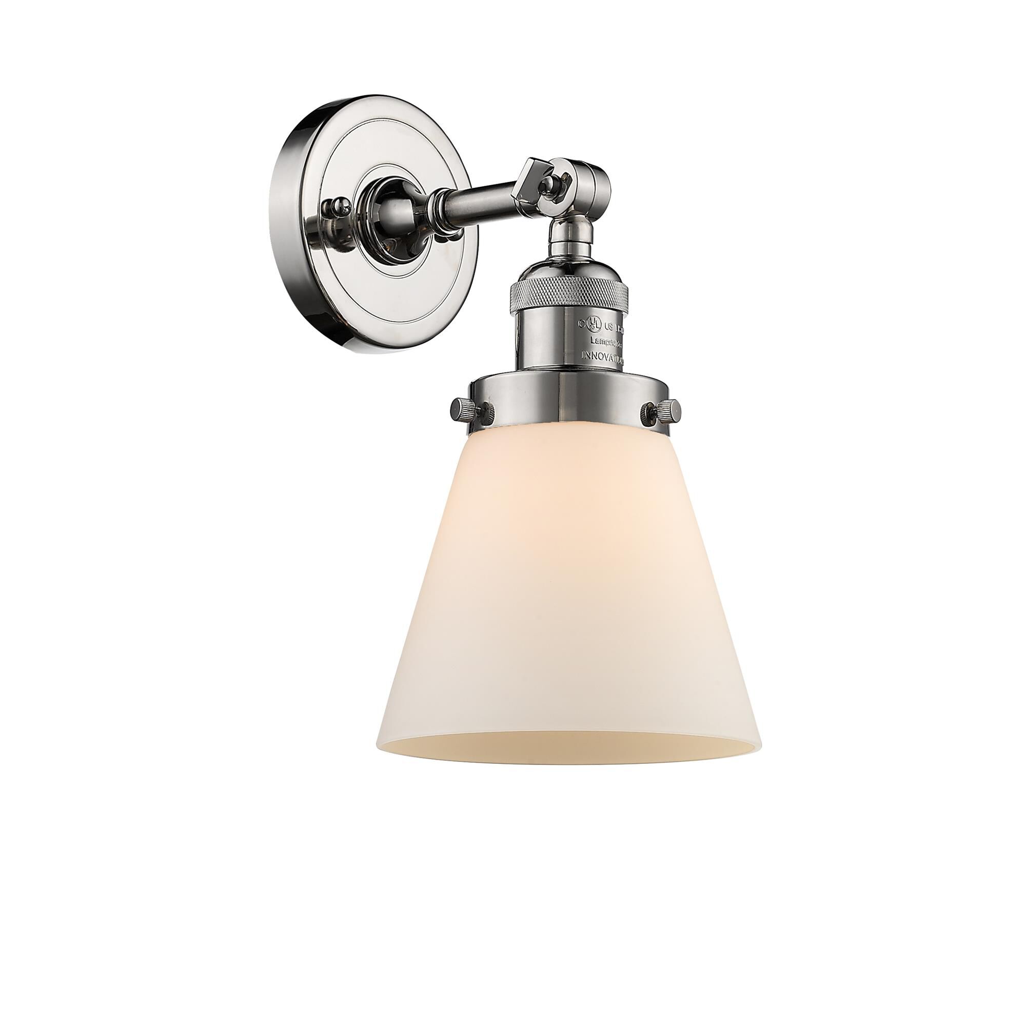 Shown in Polished Nickel finish and Matte White Cased glass