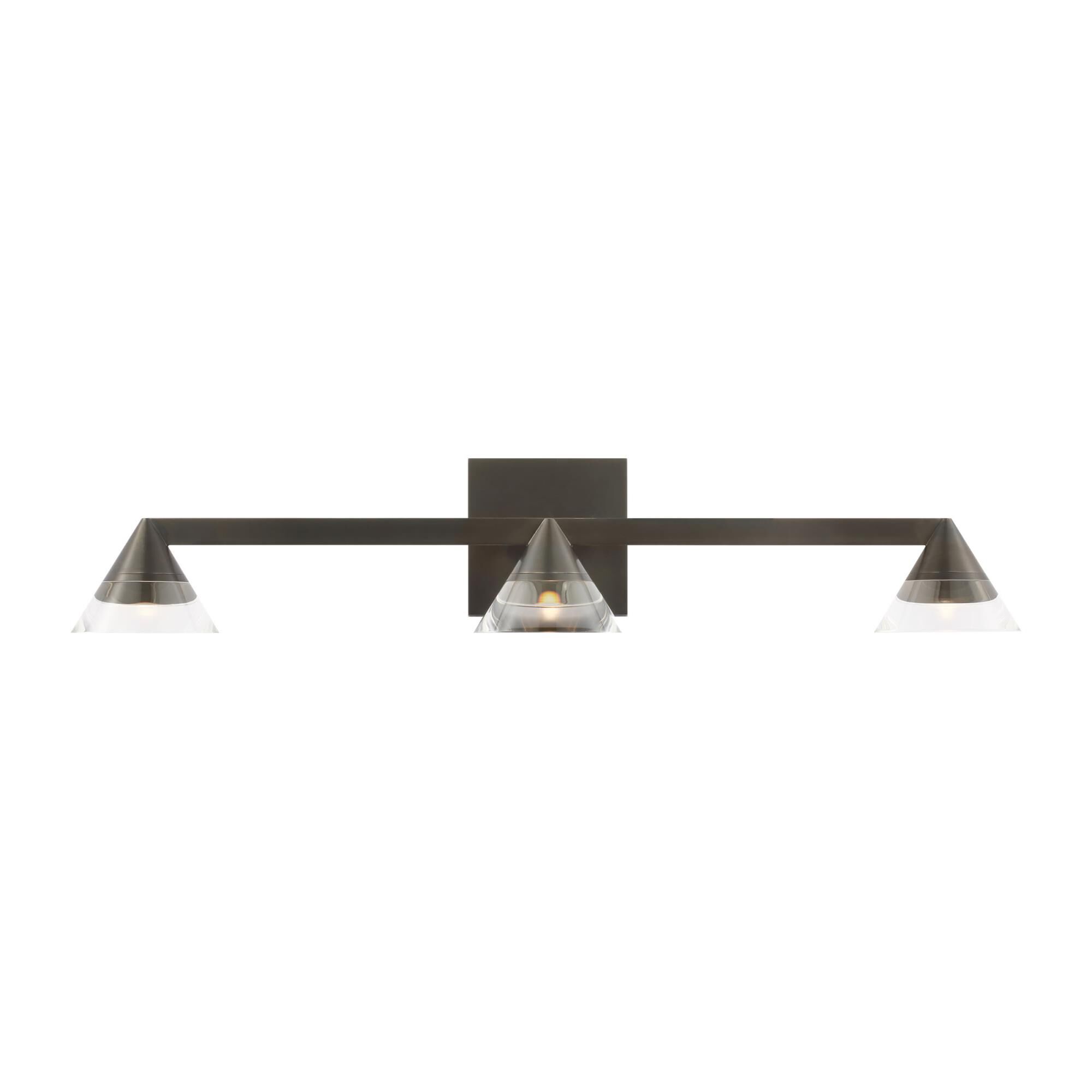 Shown in Bronze finish and Crystal glass