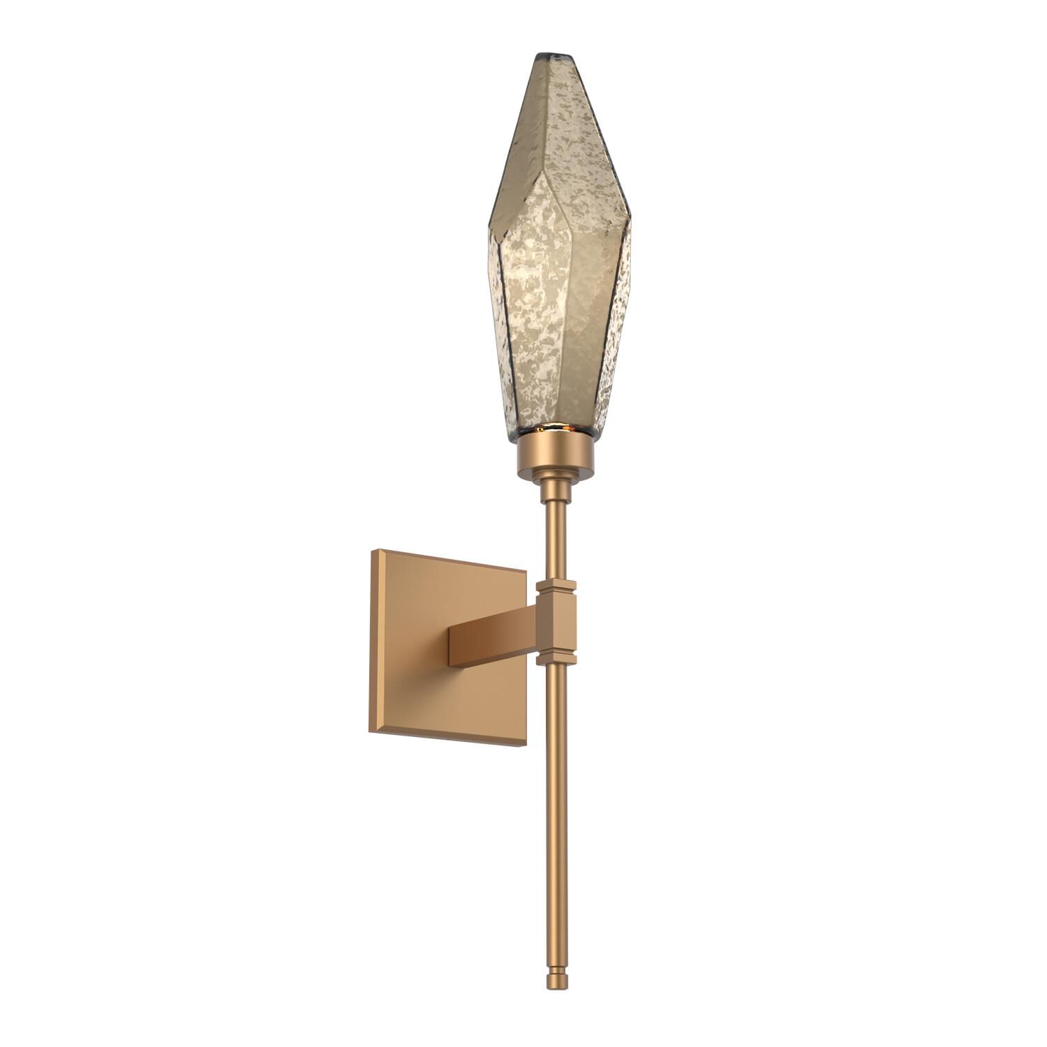 Shown in Novel Brass finish and Chilled Blown And Bronze glass