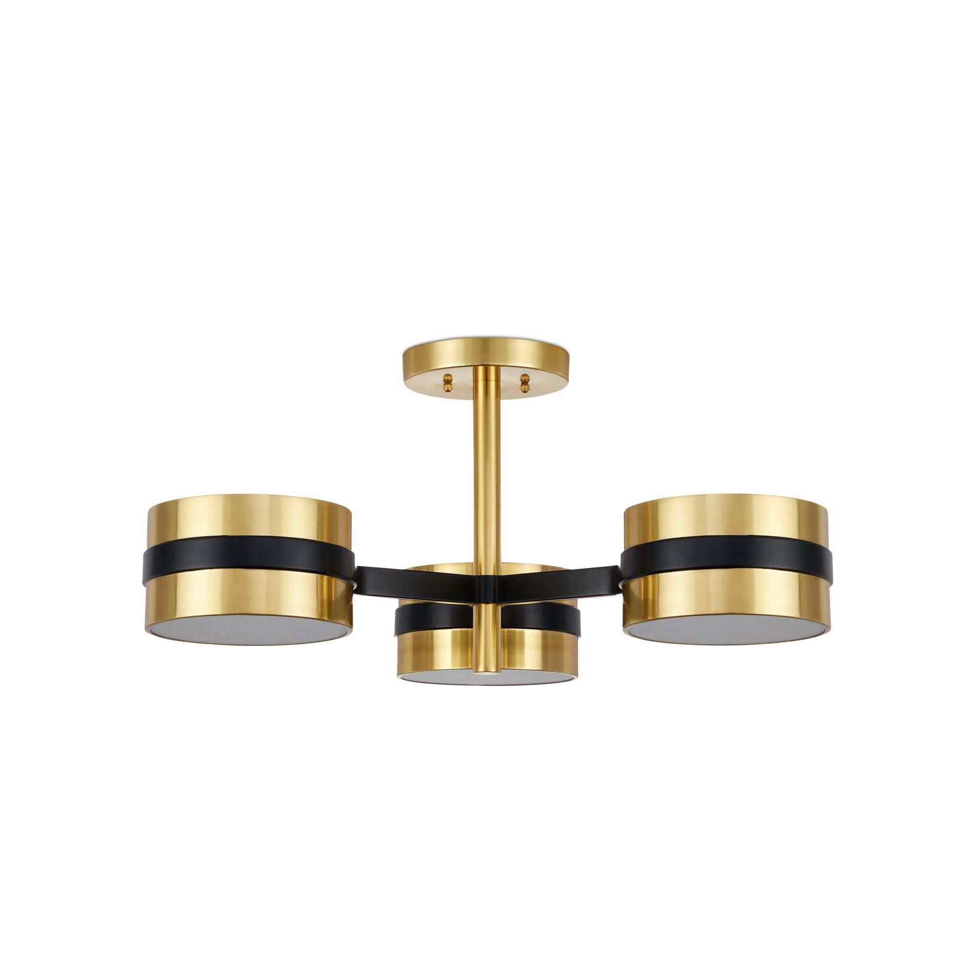 Shown in Polished Brass, Black and White finish