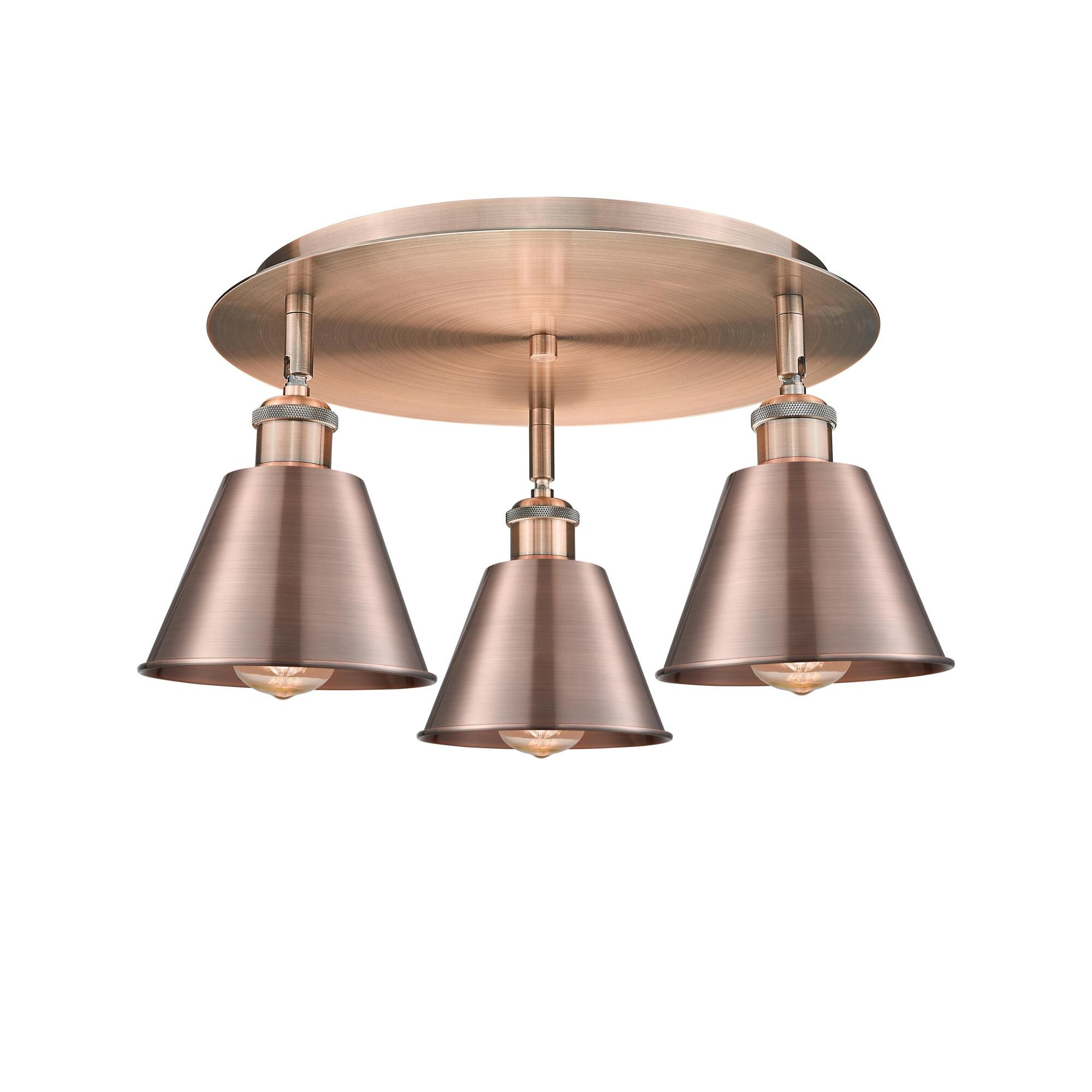 Shown in Antique Copper finish and Antique Copper shade