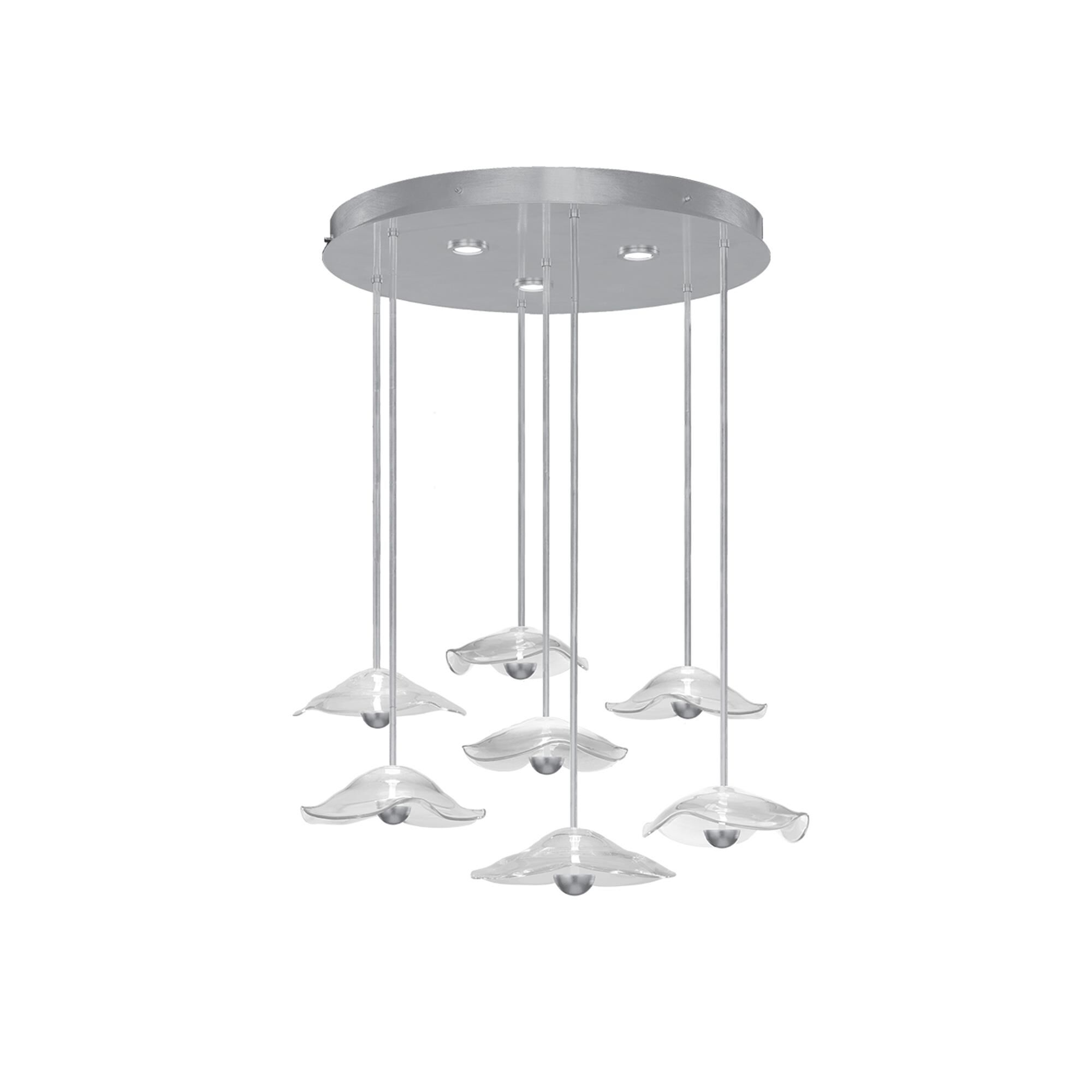 Shown in Silver finish and False crystal and True glass