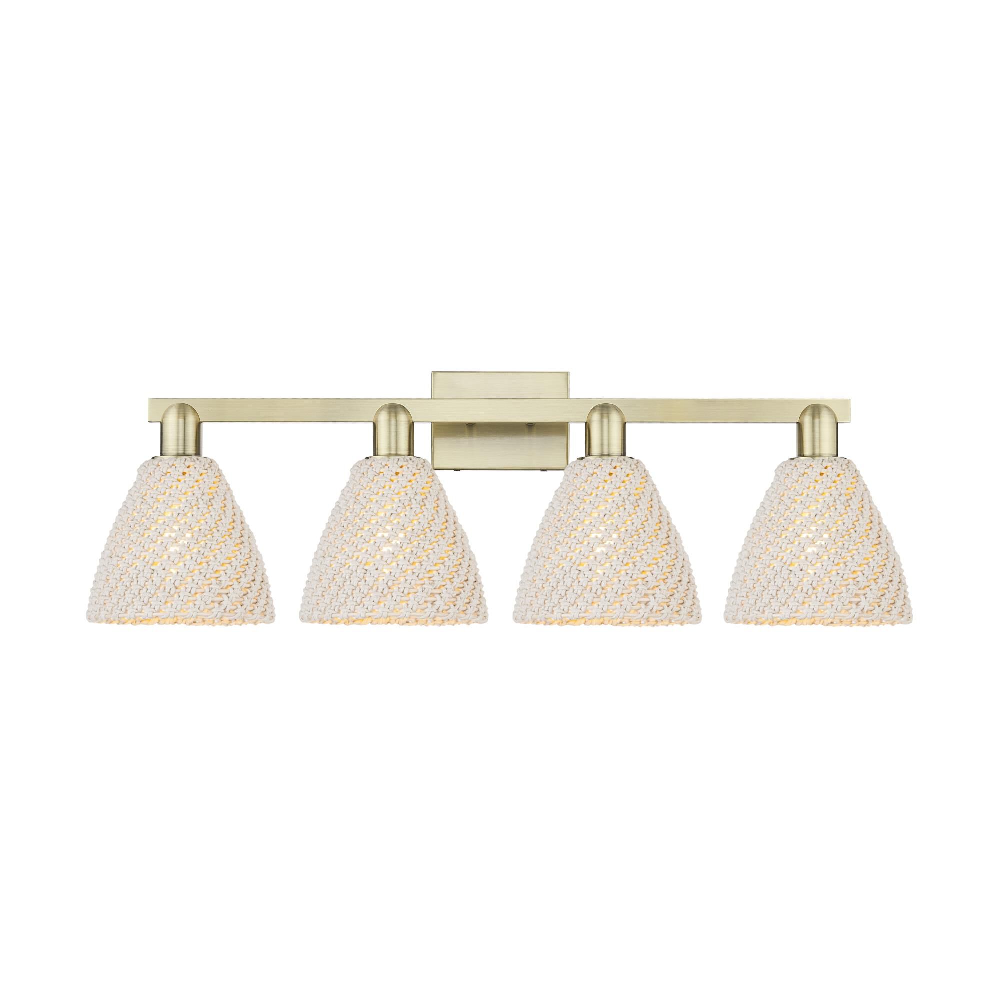 Bruno Marashlian Natural Ballston Dome 36 Inch Bath Vanity Light by Innovations Lighting
