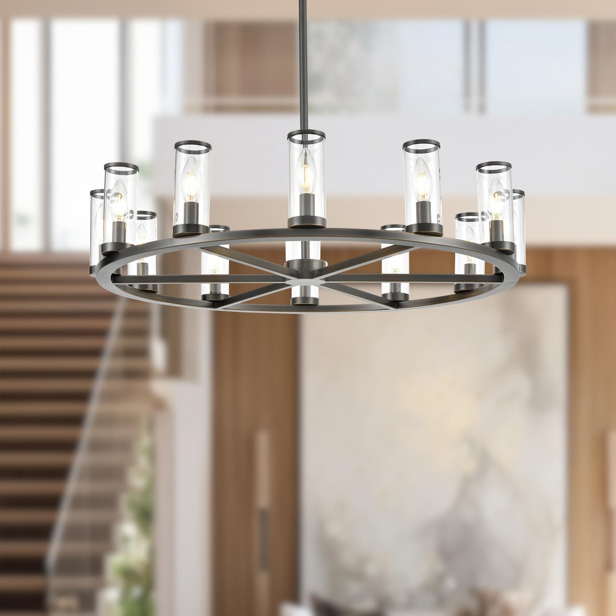Revolve 33 Inch 12 Light Chandelier by Alora Lighting