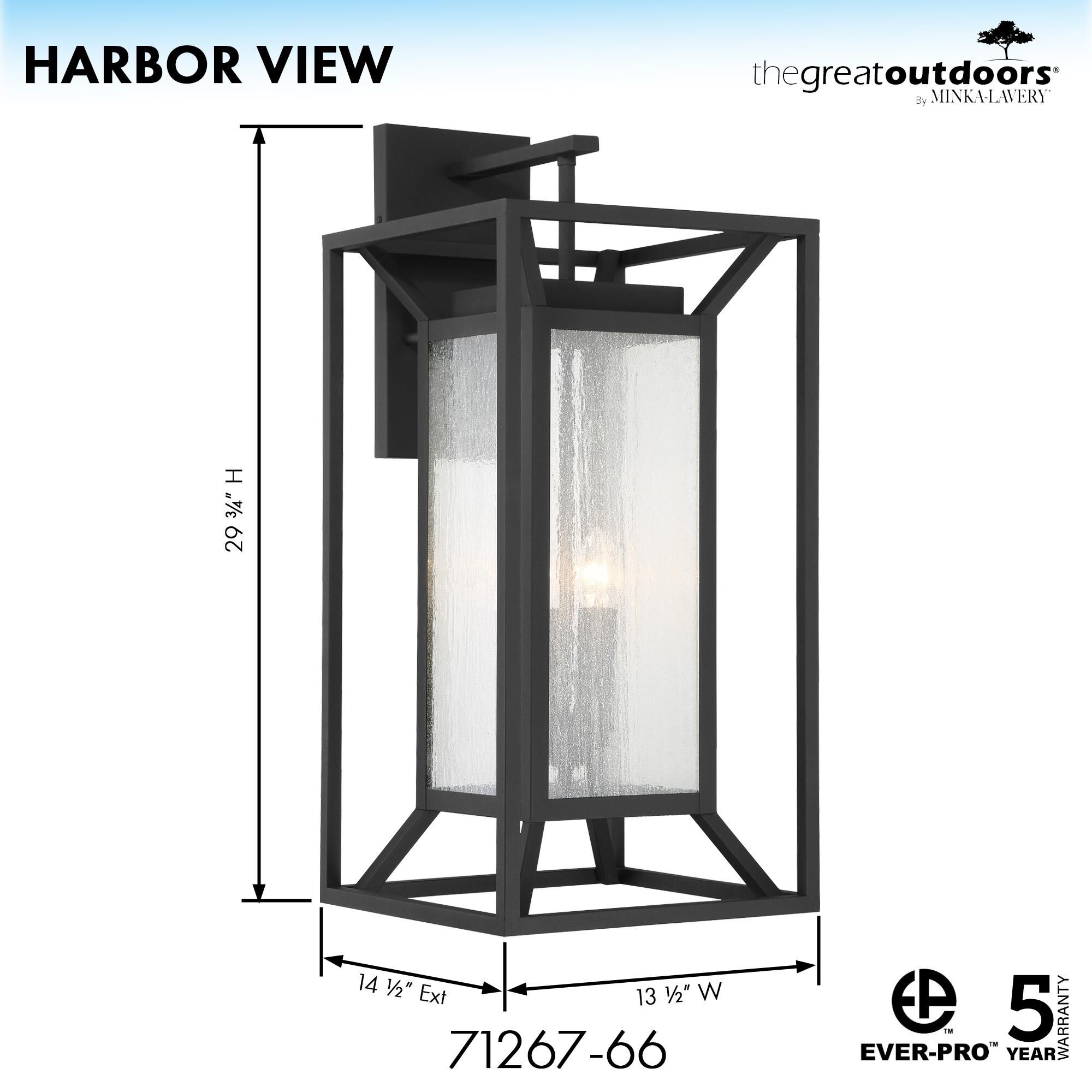 Shown in Sand Coal Finish finish and Clear Seedy glass