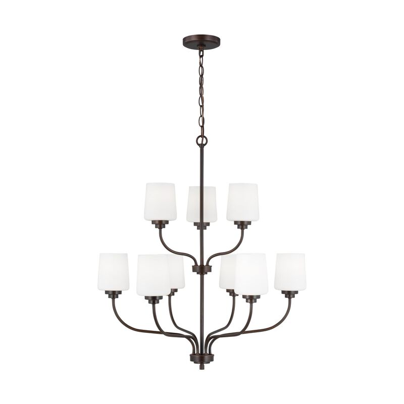 Windom 28 Inch 9 Light Chandelier by Generation Lighting
