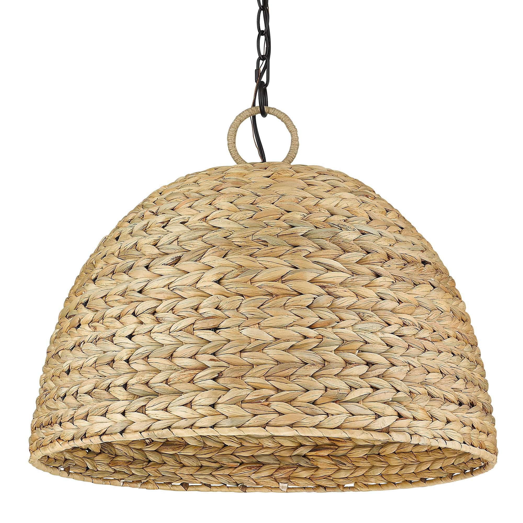 Shown in Matte Black finish and Woven Sweet Grass shade