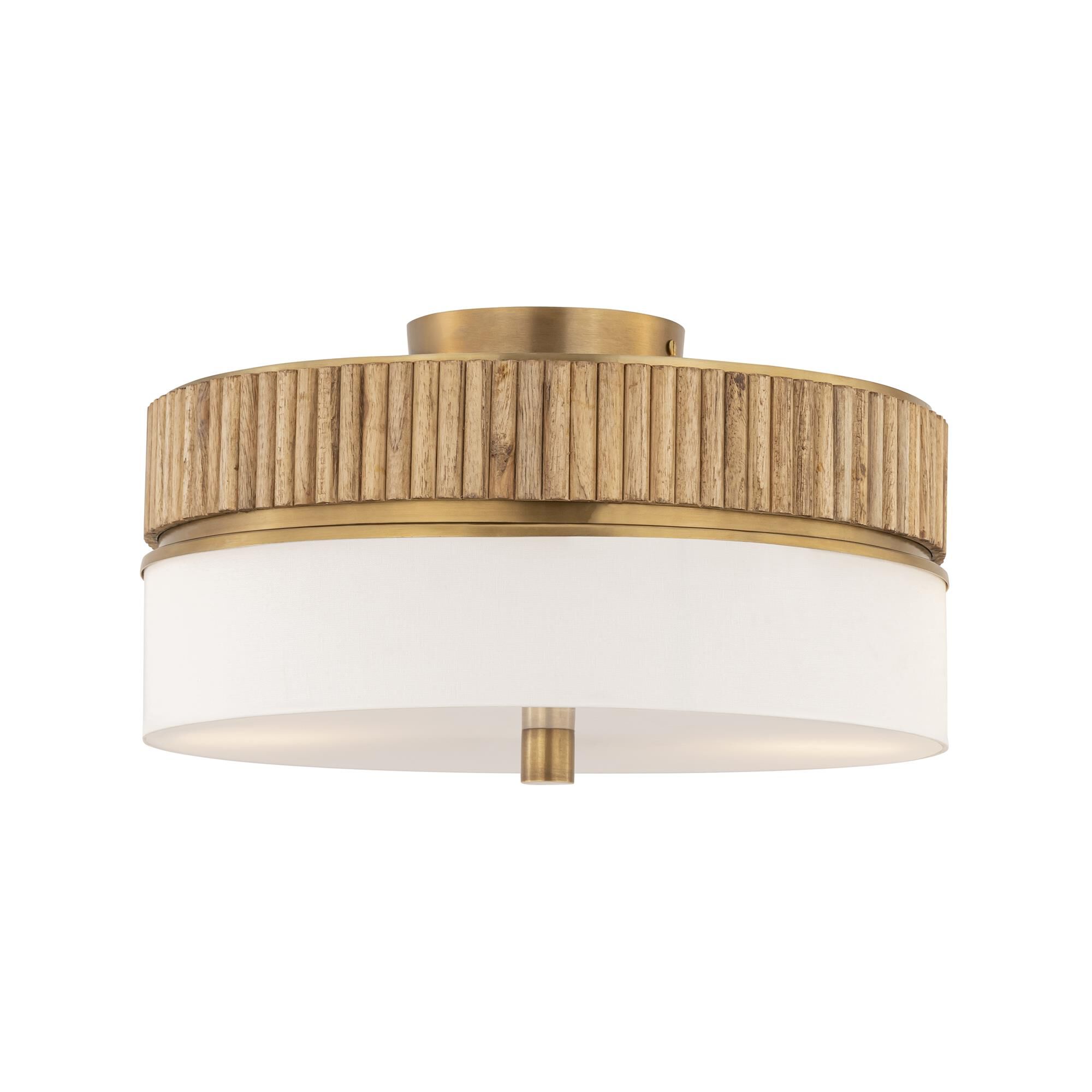Shown in Legacy Brass finish and White shade