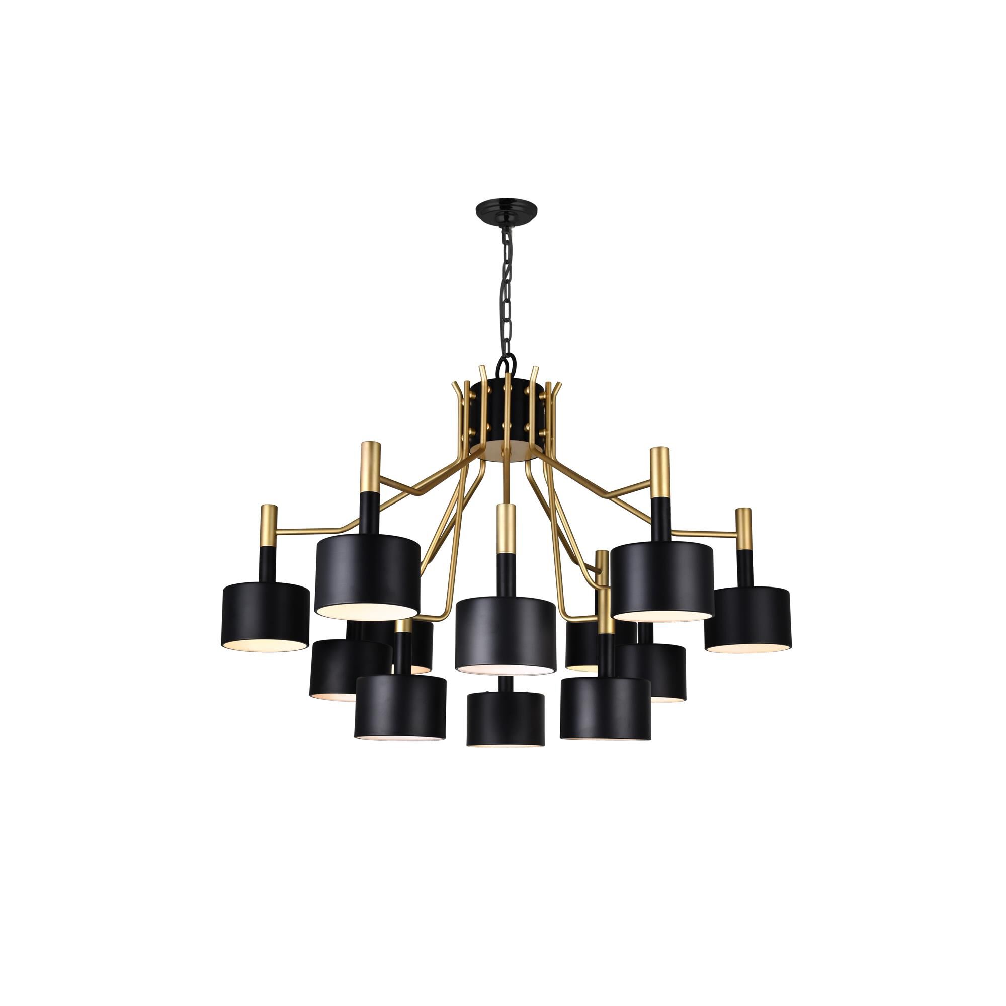 Corna 32 Inch 12 Light Chandelier by CWI Lighting