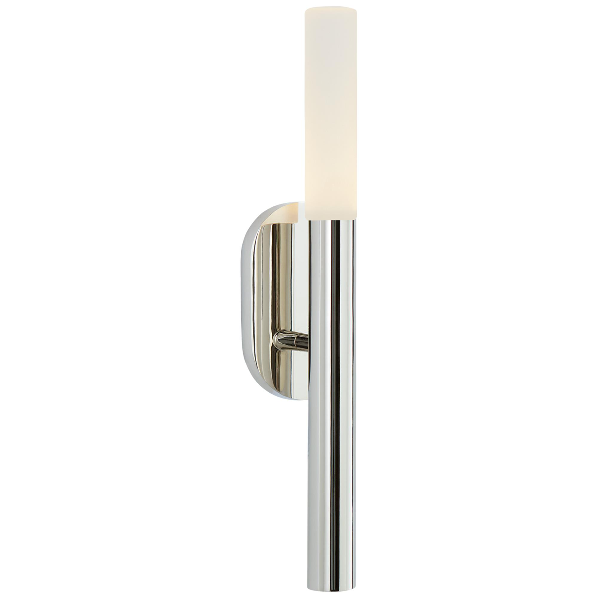 Shown in Polished Nickel finish and Etched Crystal glass