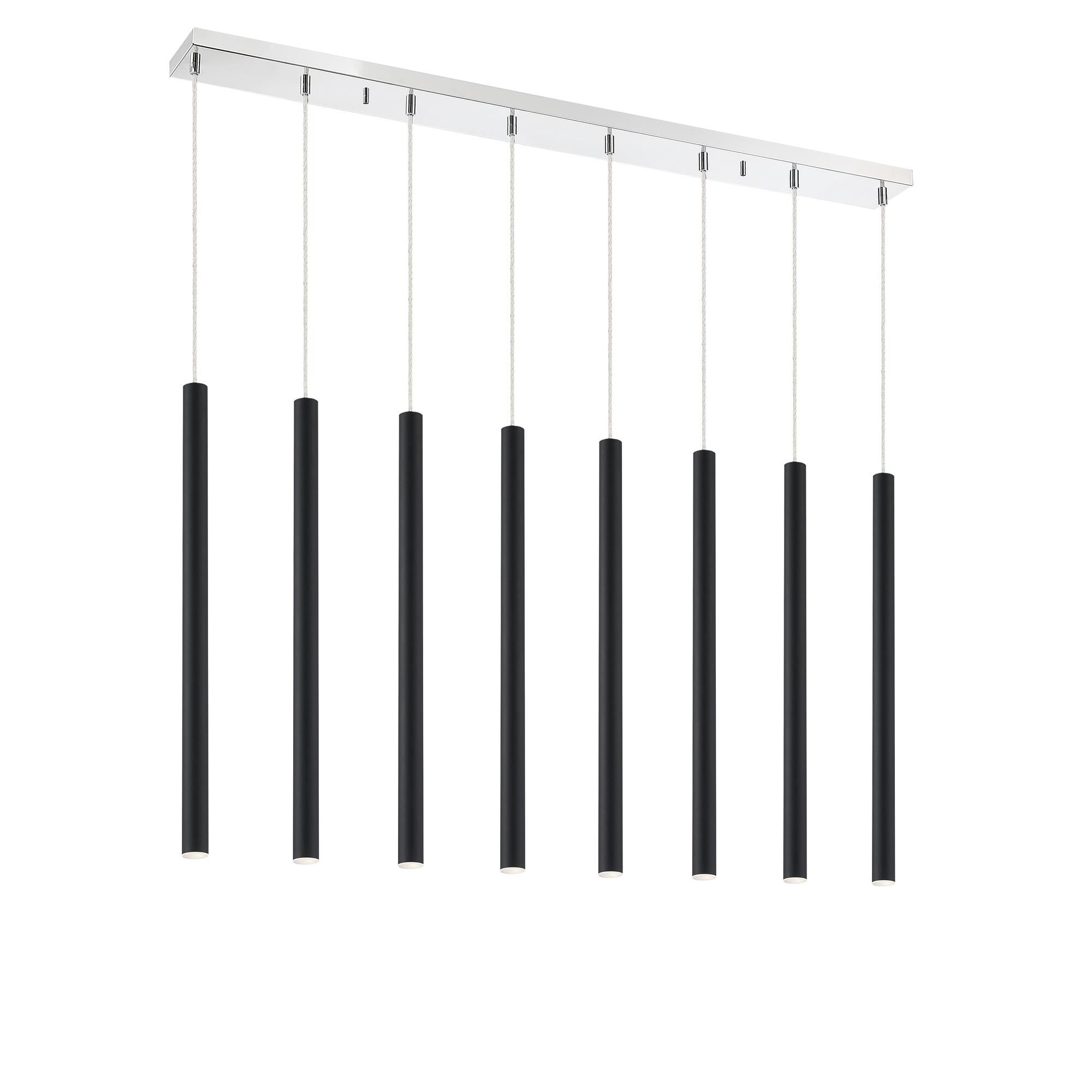 Shown in Chrome finish and Steel glass and Steel shade