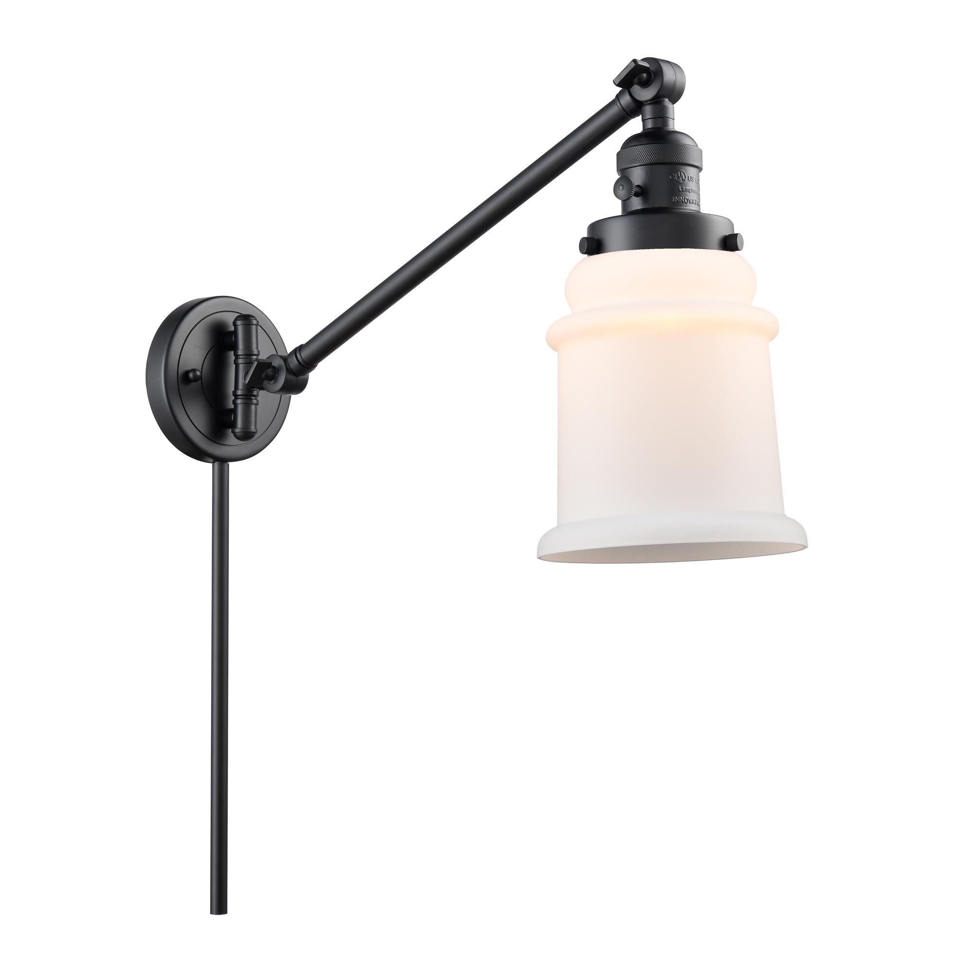 Shown in Matte Black finish and Matte White - Bell glass