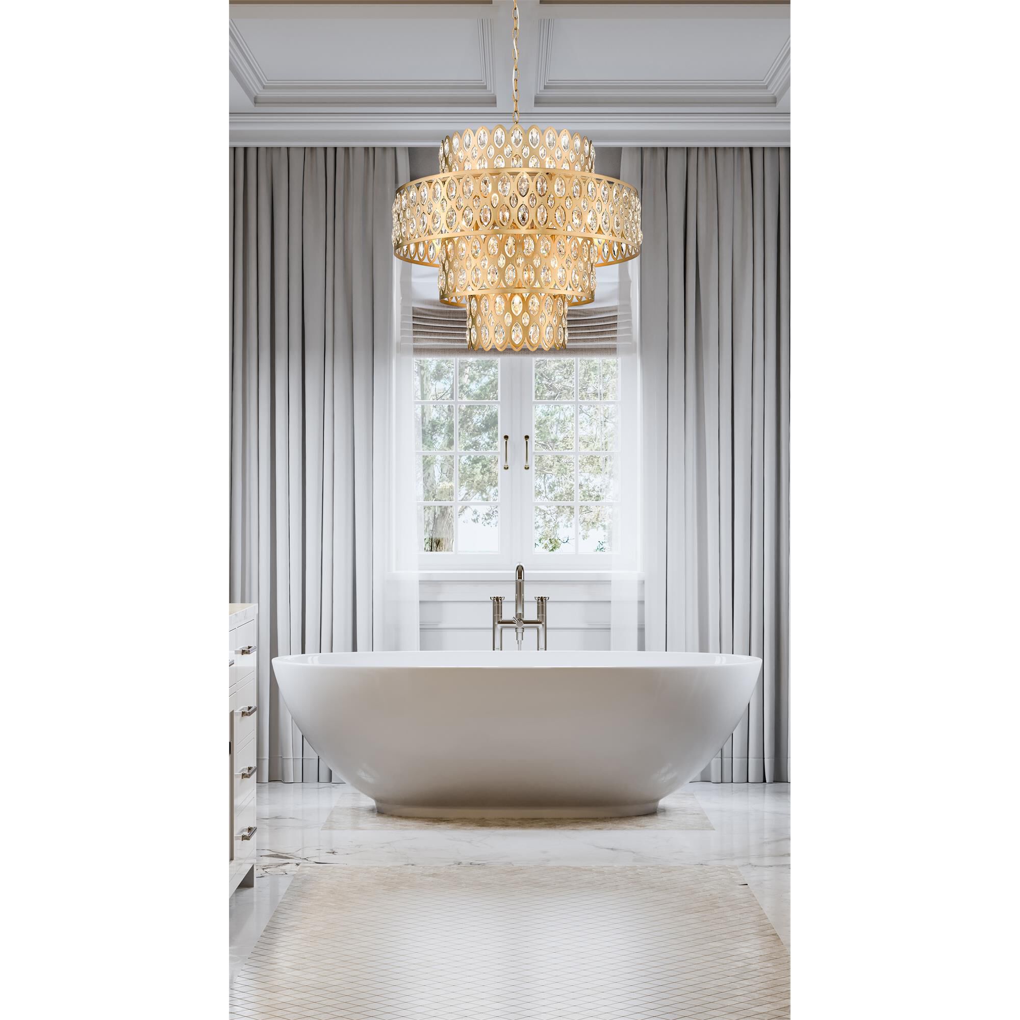 Shown in Heirloom Brass finish