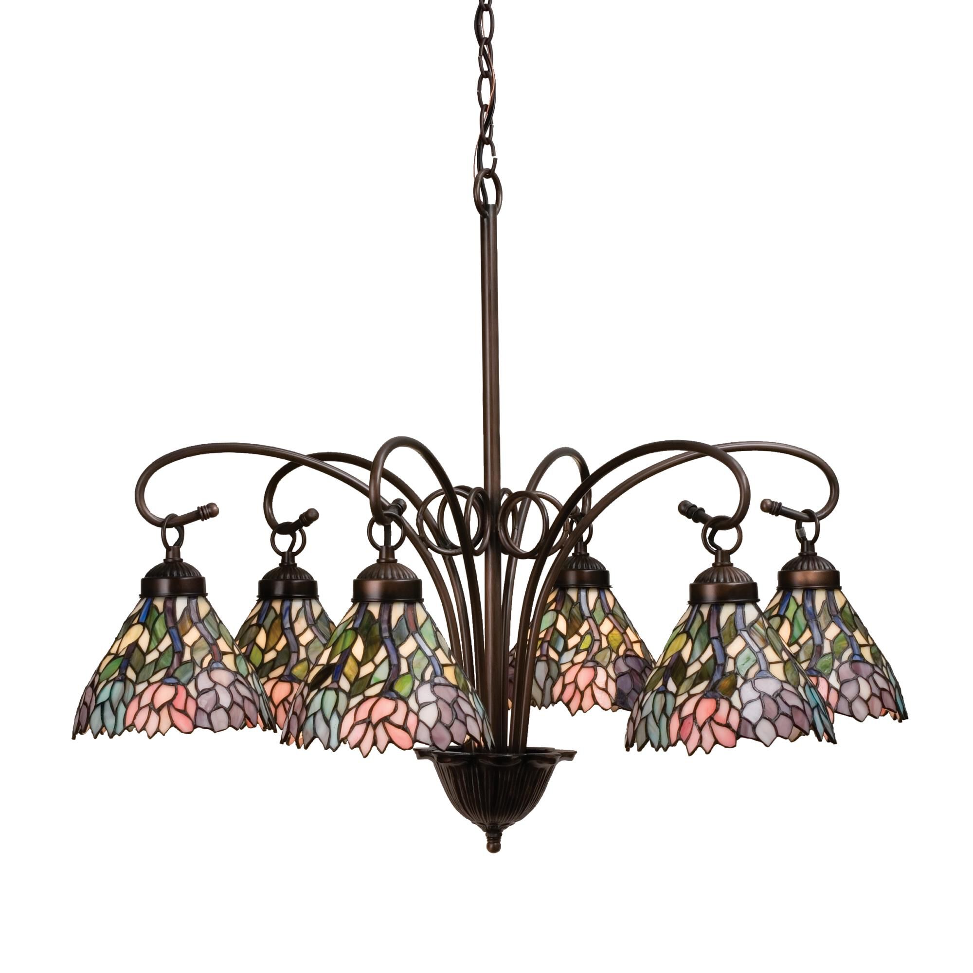 Wisteria 30 Inch 6 Light Chandelier by Meyda Lighting
