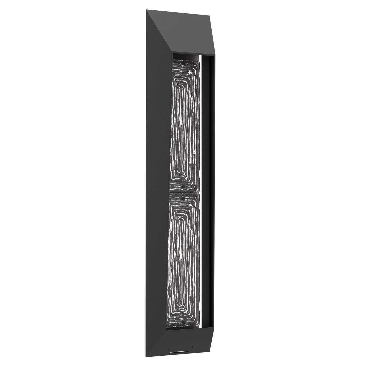 Shown in Textured Black finish and Linea Cast Glass Motif accent