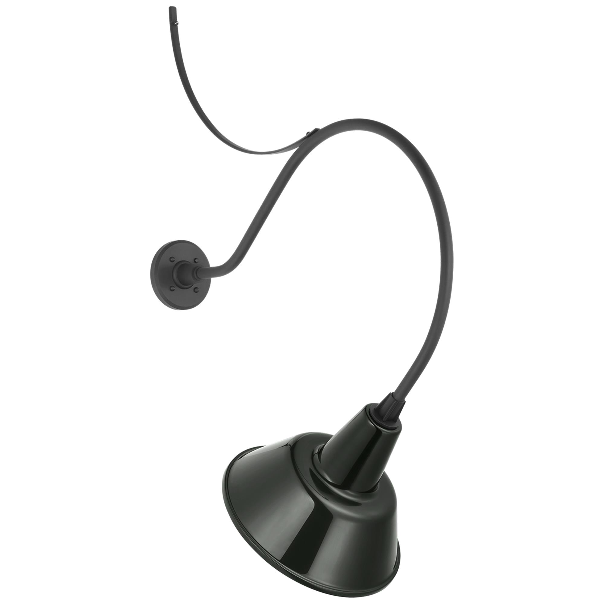 Shown in Matte Black finish and Green shade