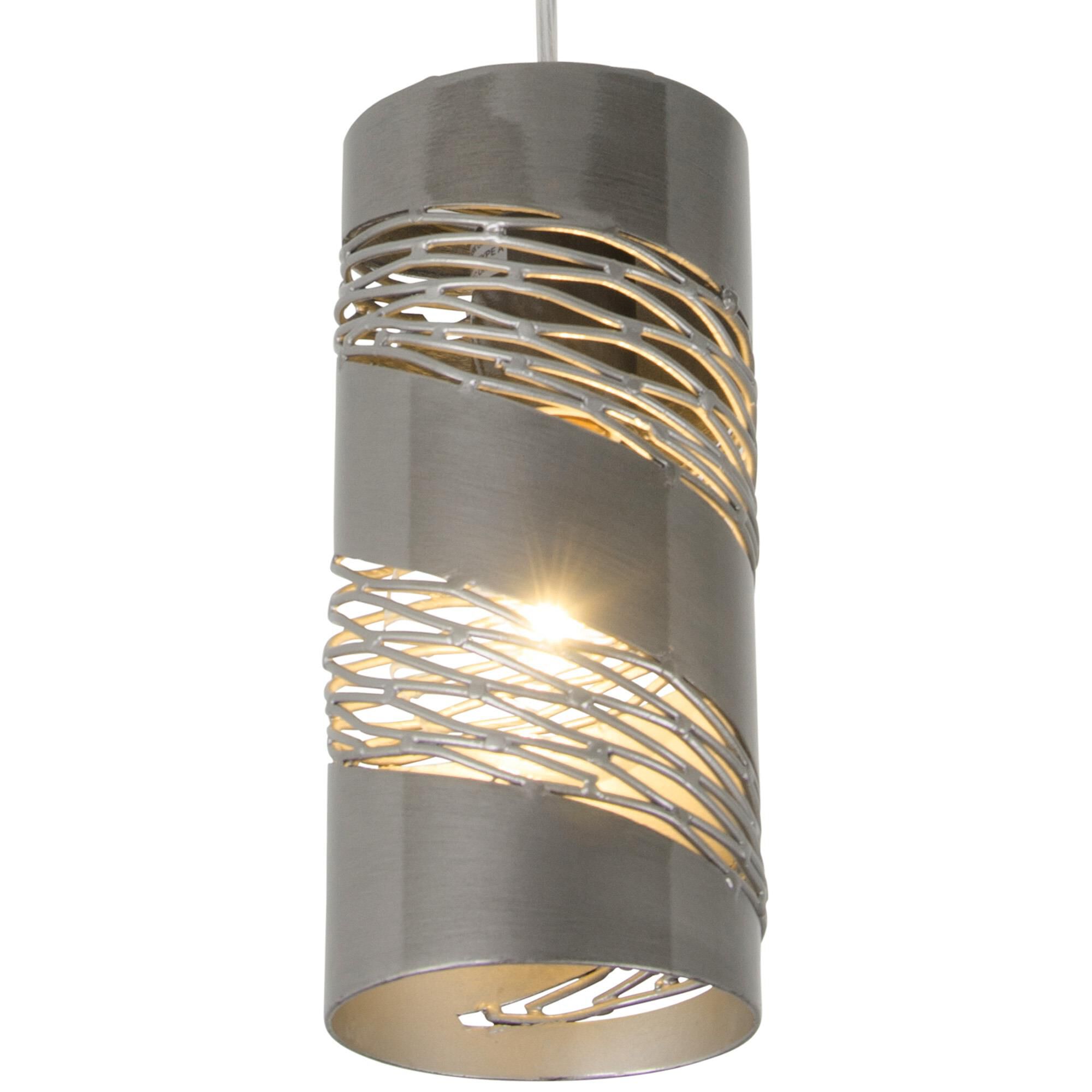 Shown in Steel finish and Steel glass and Hand-Forged Recycled Steel shade
