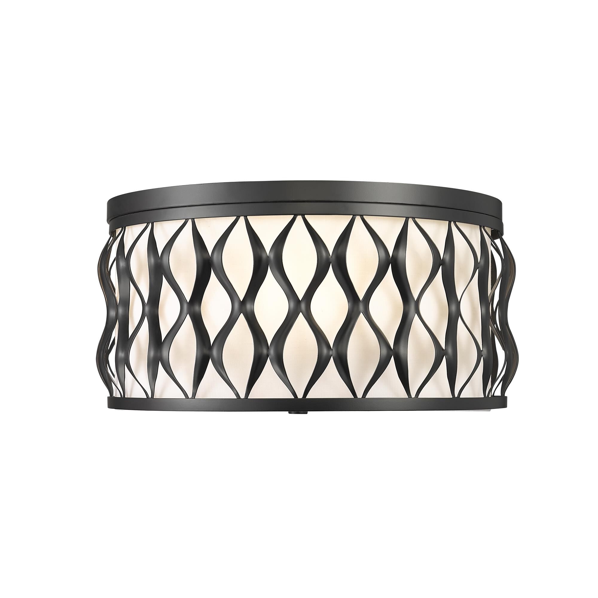 Shown in Matte Black finish and White glass and White shade