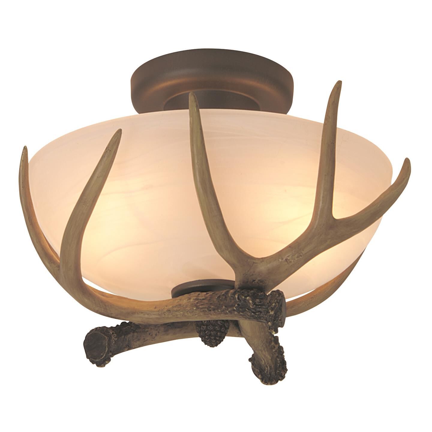 Antler 11 Inch 2 Light Semi Flush Mount by Craftmade