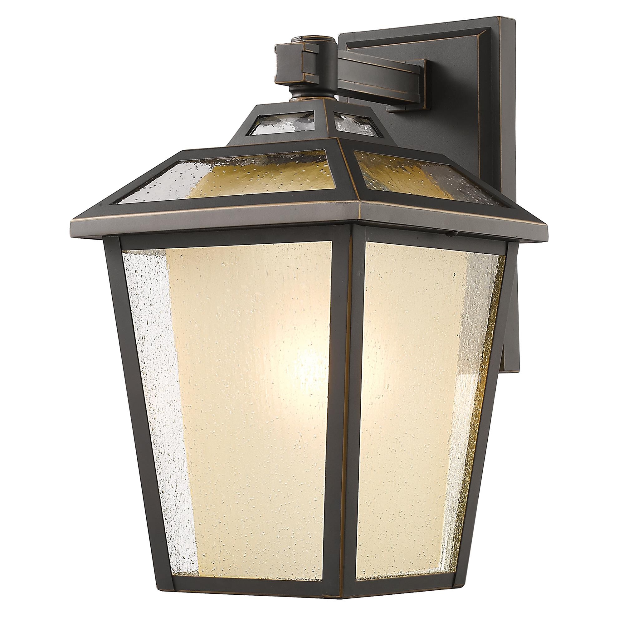 Shown in Oil Rubbed Bronze finish and Glass shade