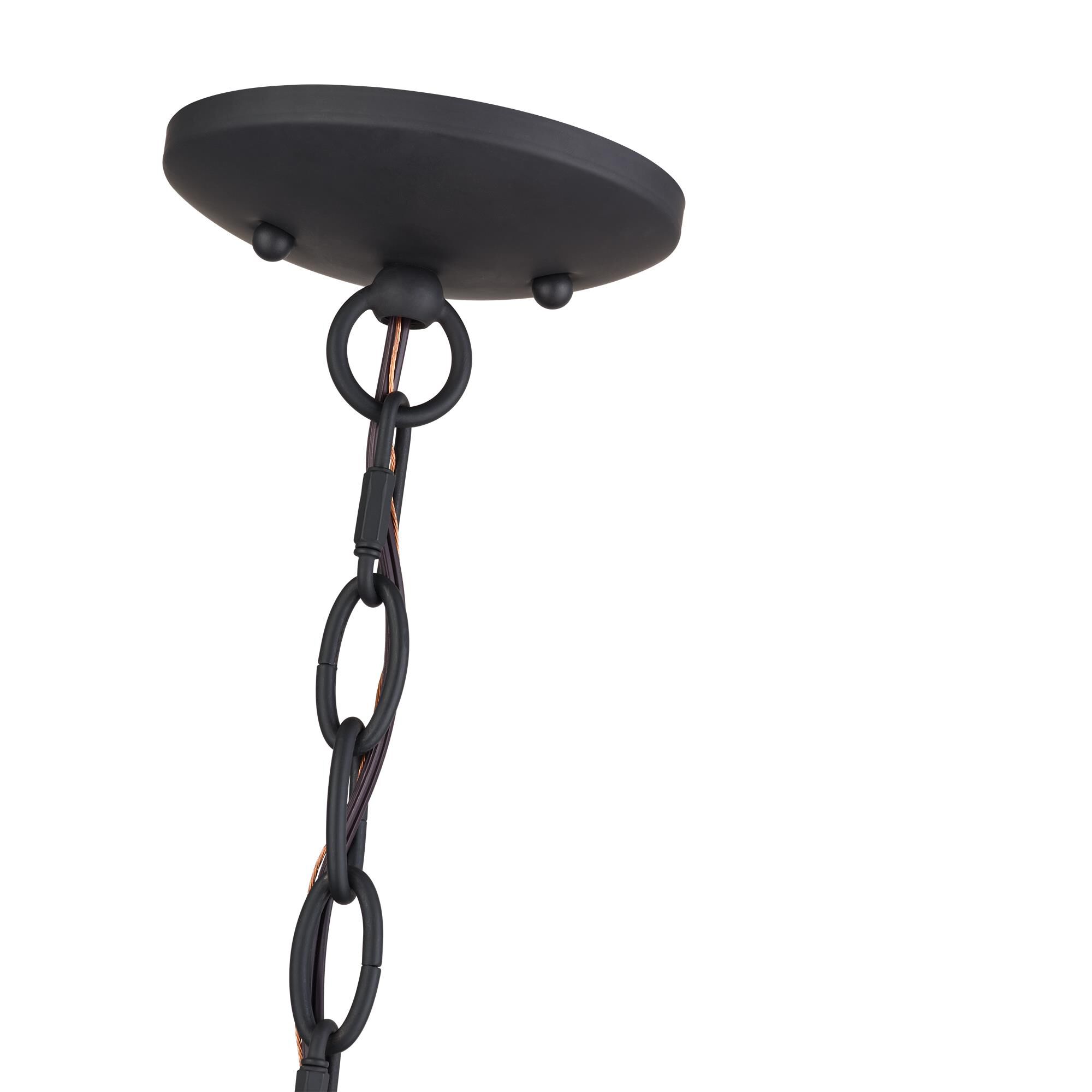 Shown in Bronze finish and Hand-Woven Rustic Walnut Color Rattan Column shade