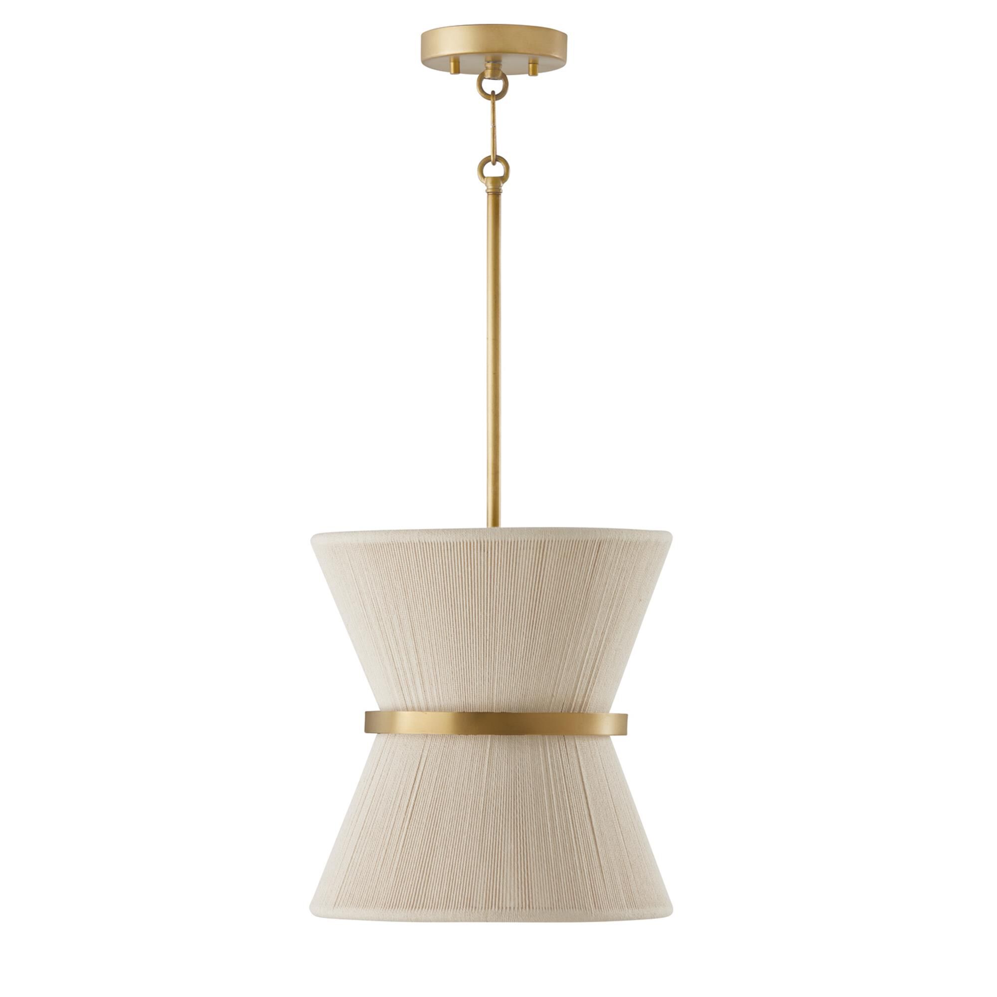 Shown in Bleached Natural Rope And Patinaed Brass finish