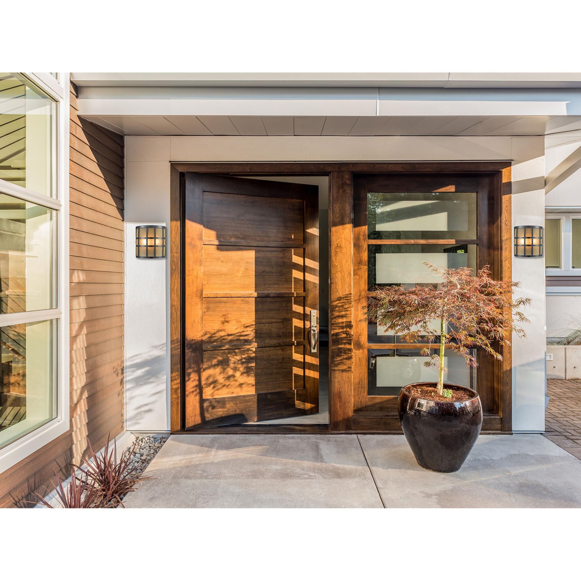 Hooper 8 Inch Tall 2 Light Outdoor Wall Light by ELK Lighting