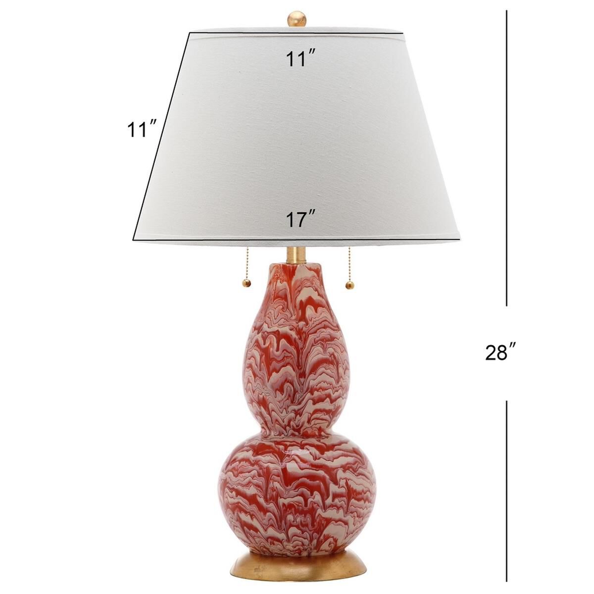 Color Swirls Glass 28 Inch Table Lamp by Safavieh