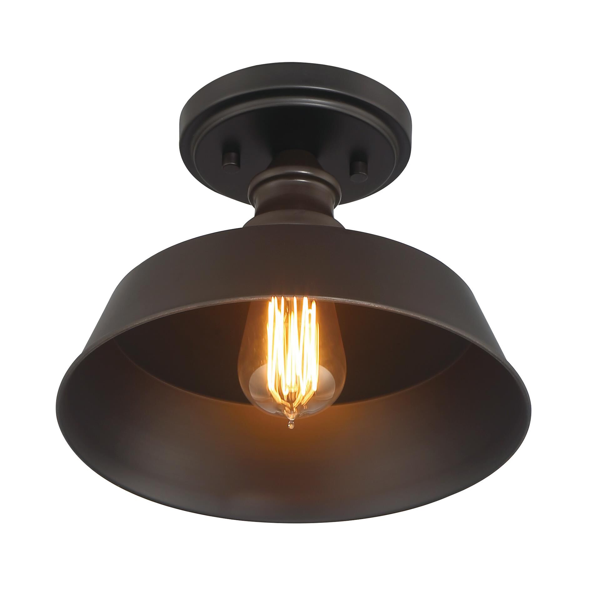 Shown in Oil Rubbed Bronze finish and Metal shade
