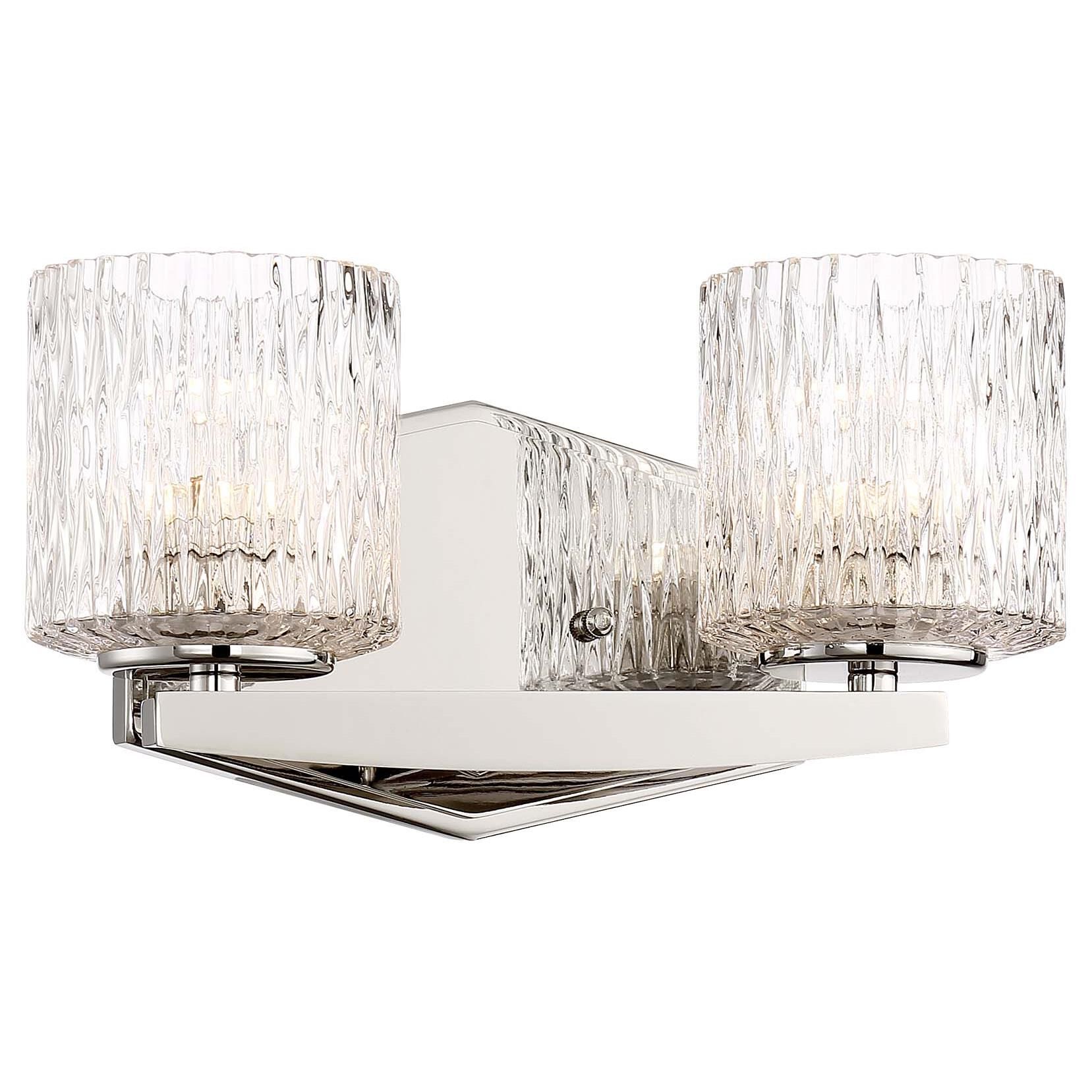 Shown in Polished Nickel finish and Clear glass